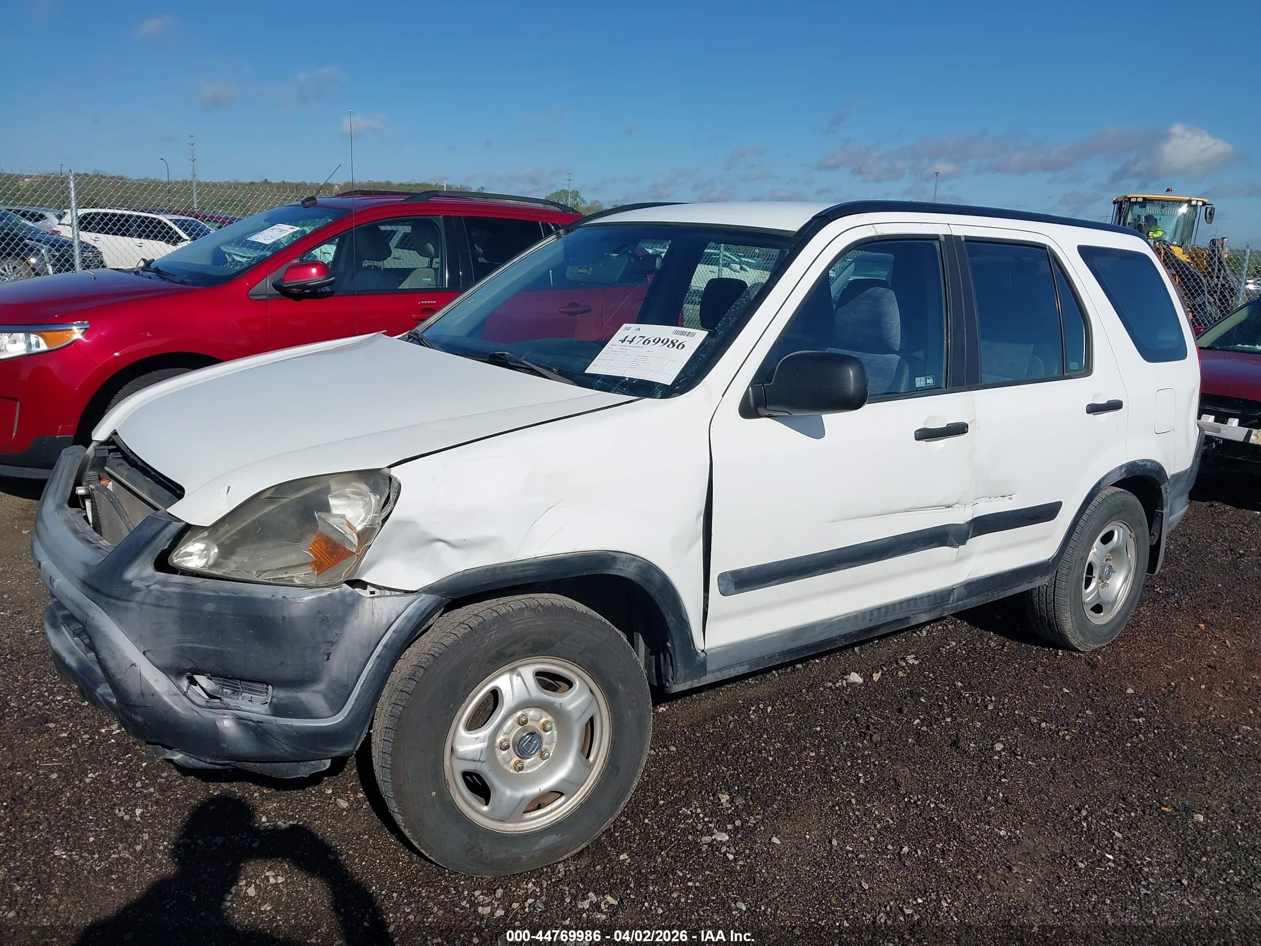 2003 Honda Cr-v Lx White vin: JHLRD78473C005276