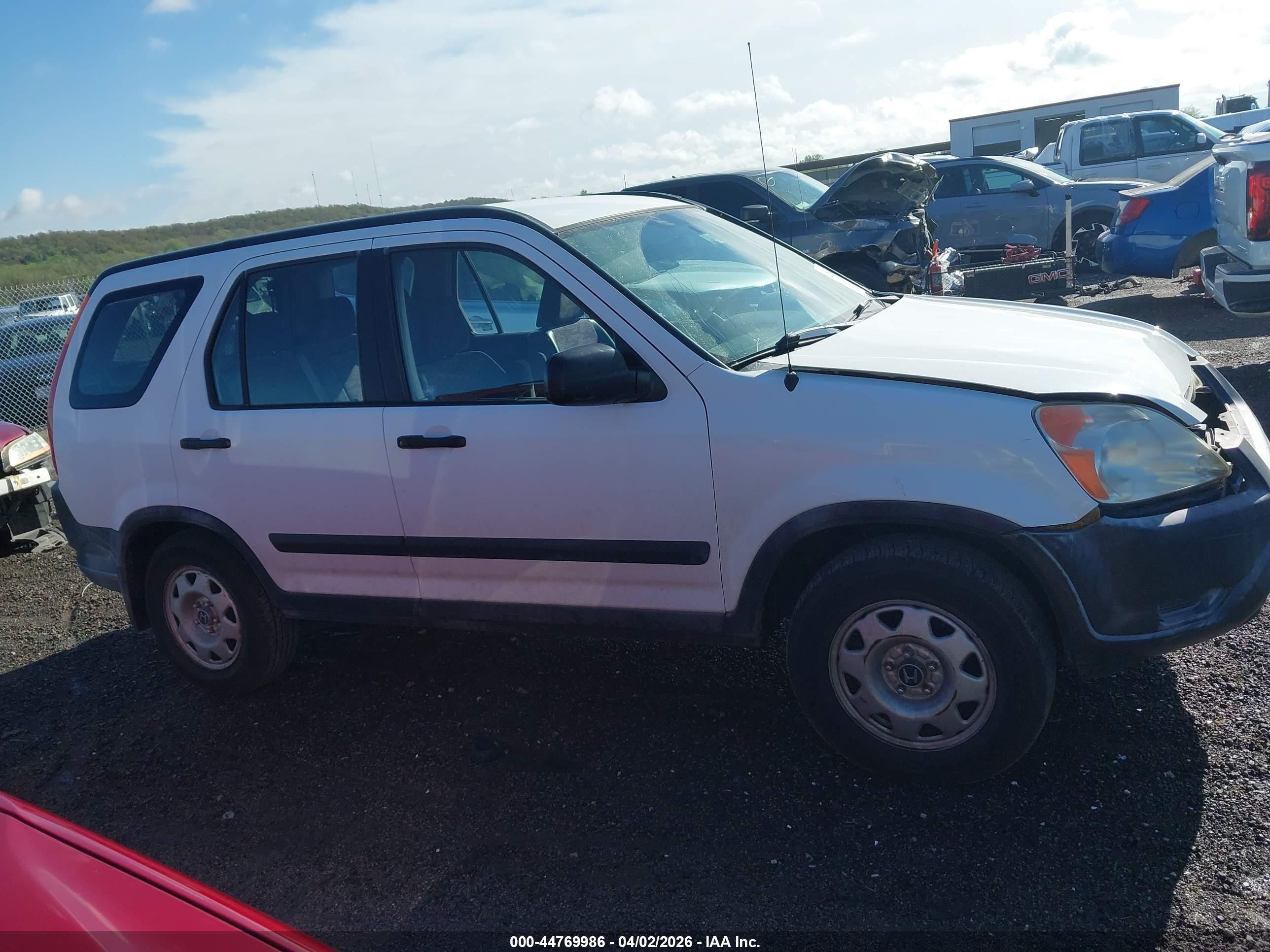 2003 Honda Cr-v Lx White vin: JHLRD78473C005276