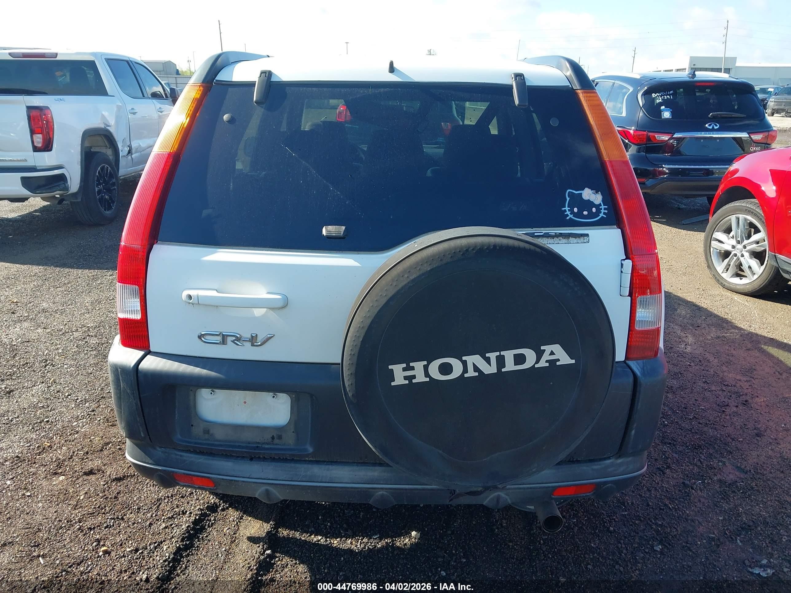 2003 Honda Cr-v Lx White vin: JHLRD78473C005276