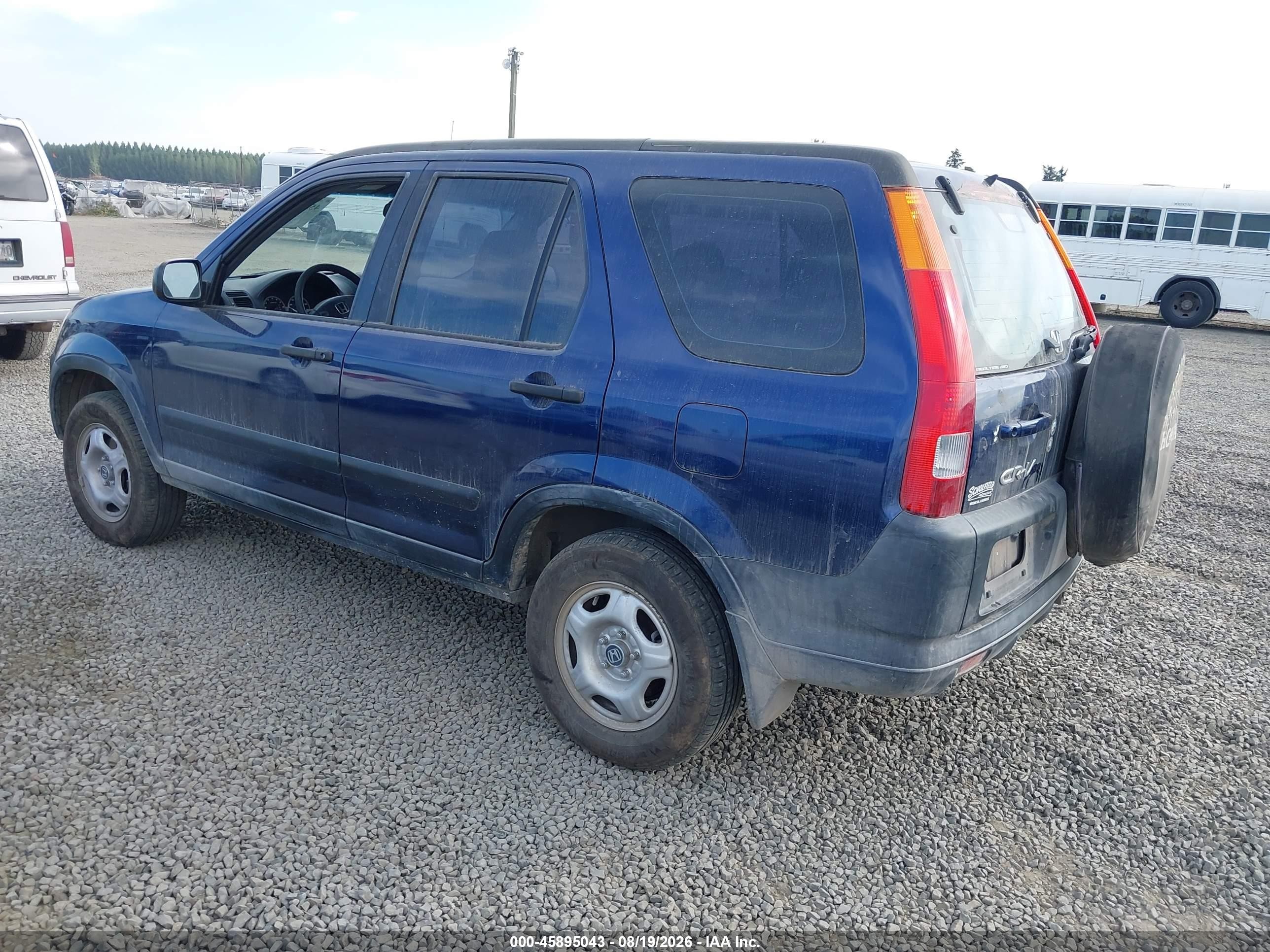 2003 Honda Cr-v Lx Blue vin: JHLRD78473C042375