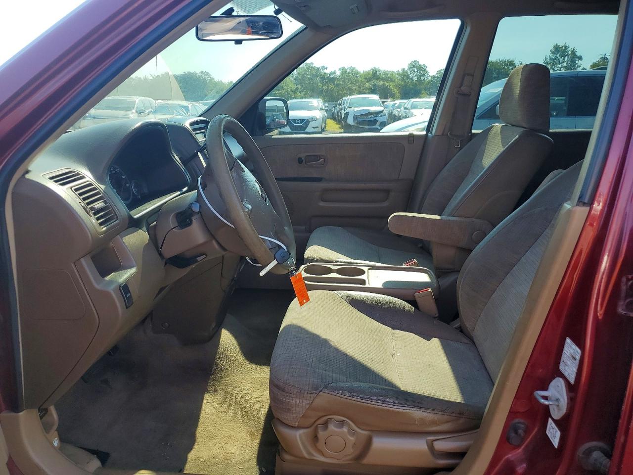 2004 Honda Cr-v Lx Burgundy vin: JHLRD78474C026839