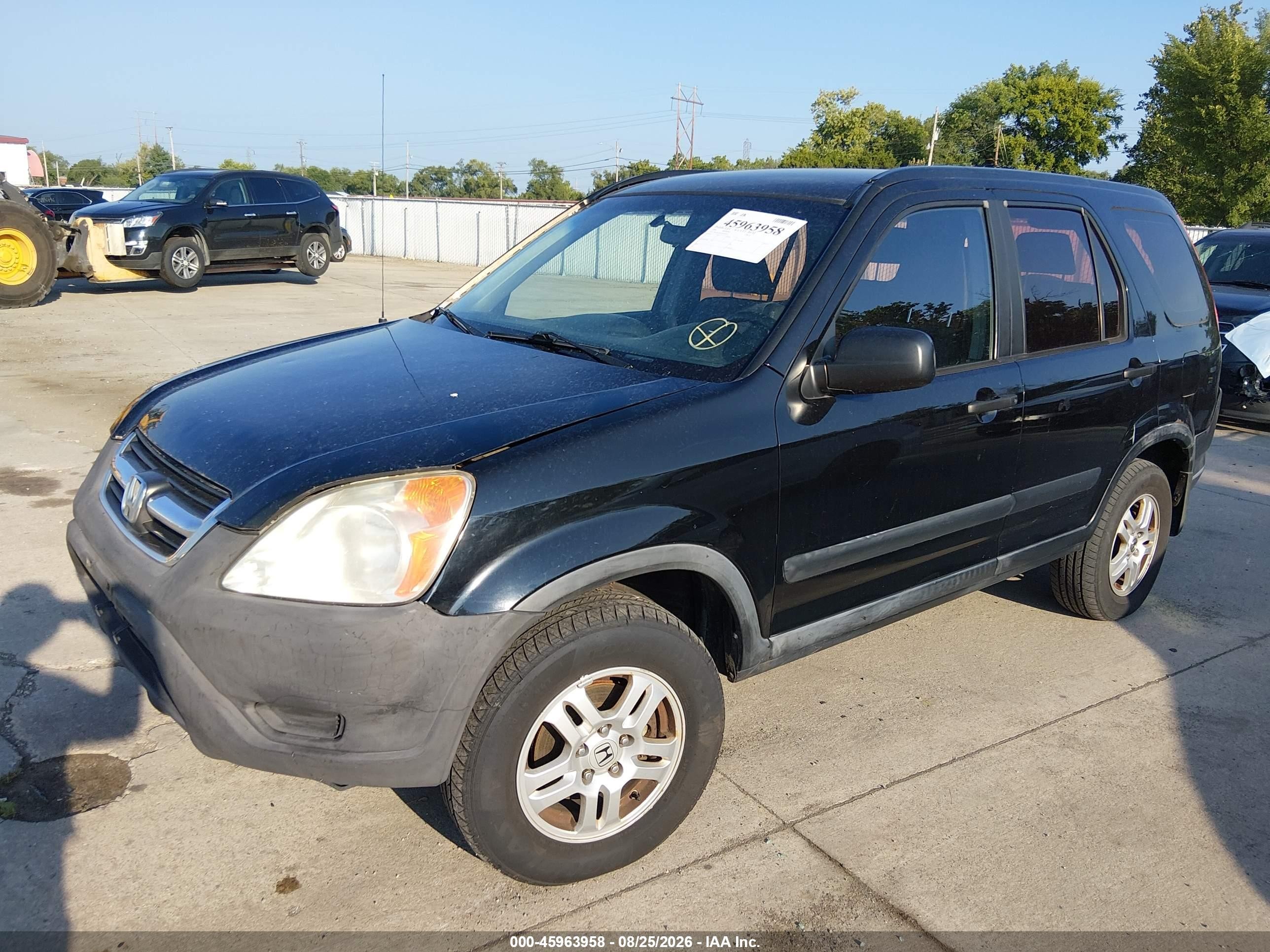 2004 Honda Cr-v Lx Black vin: JHLRD78474C056973