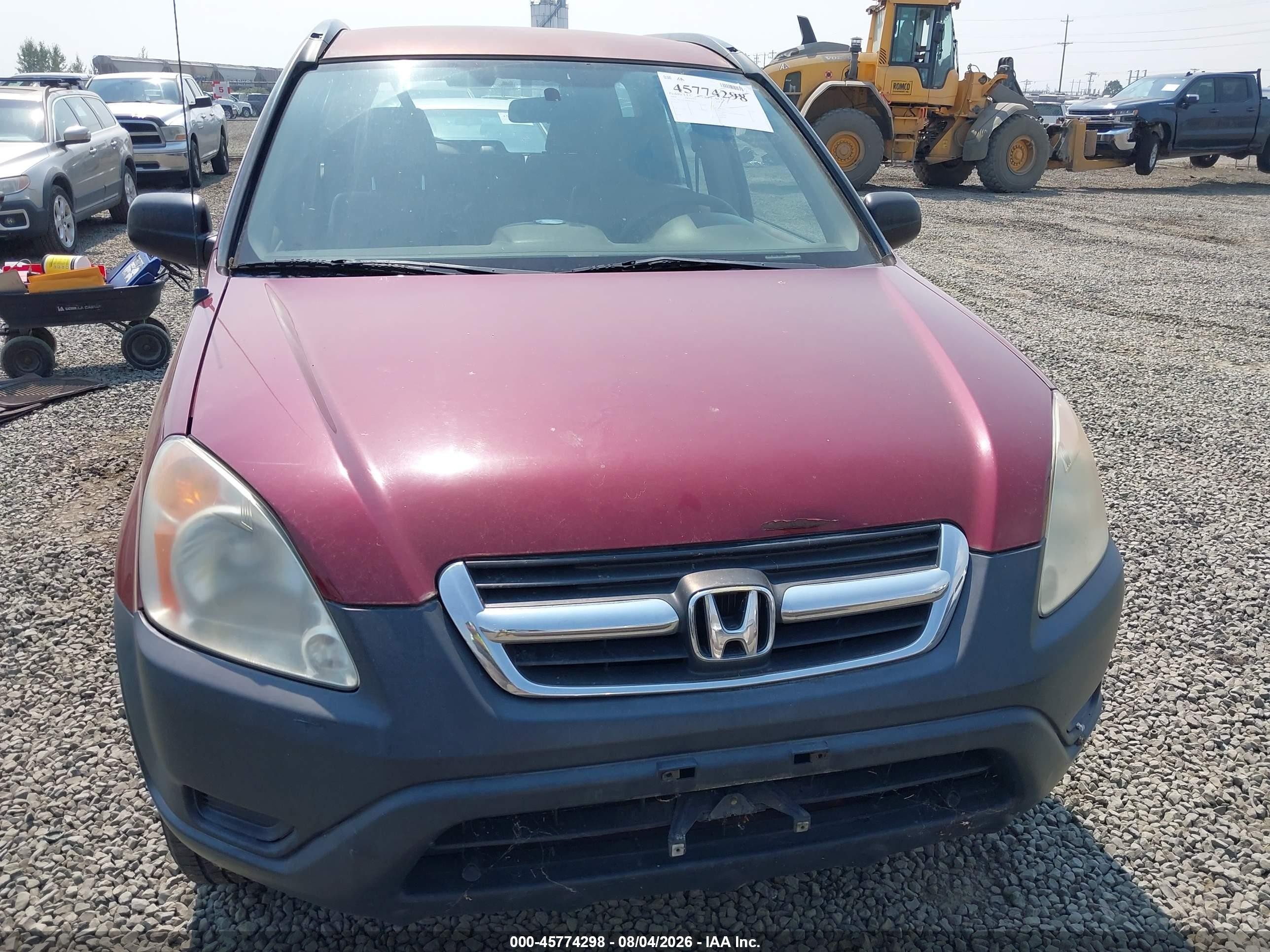 2004 Honda Cr-v Lx Red vin: JHLRD78484C005272