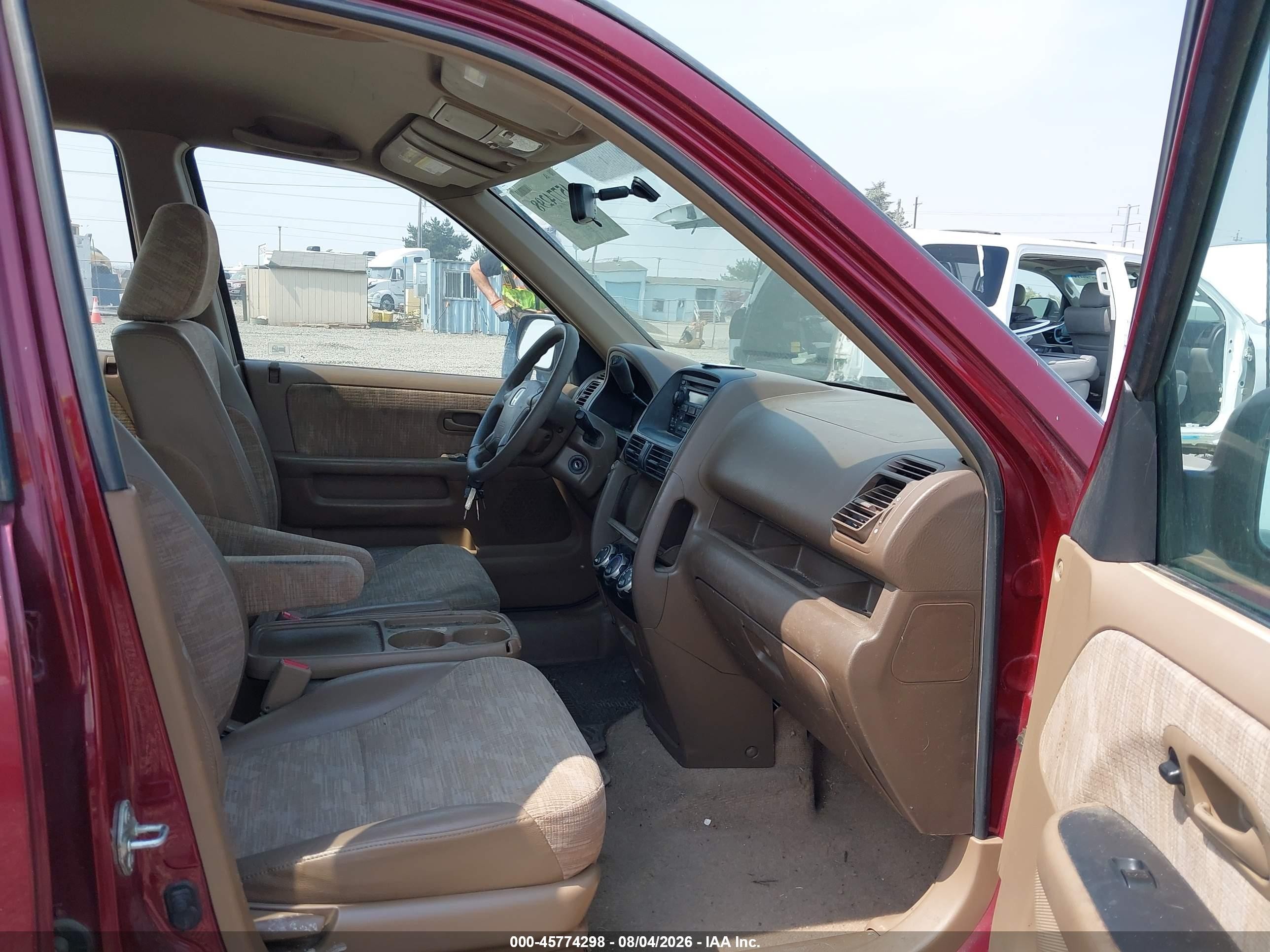 2004 Honda Cr-v Lx Red vin: JHLRD78484C005272
