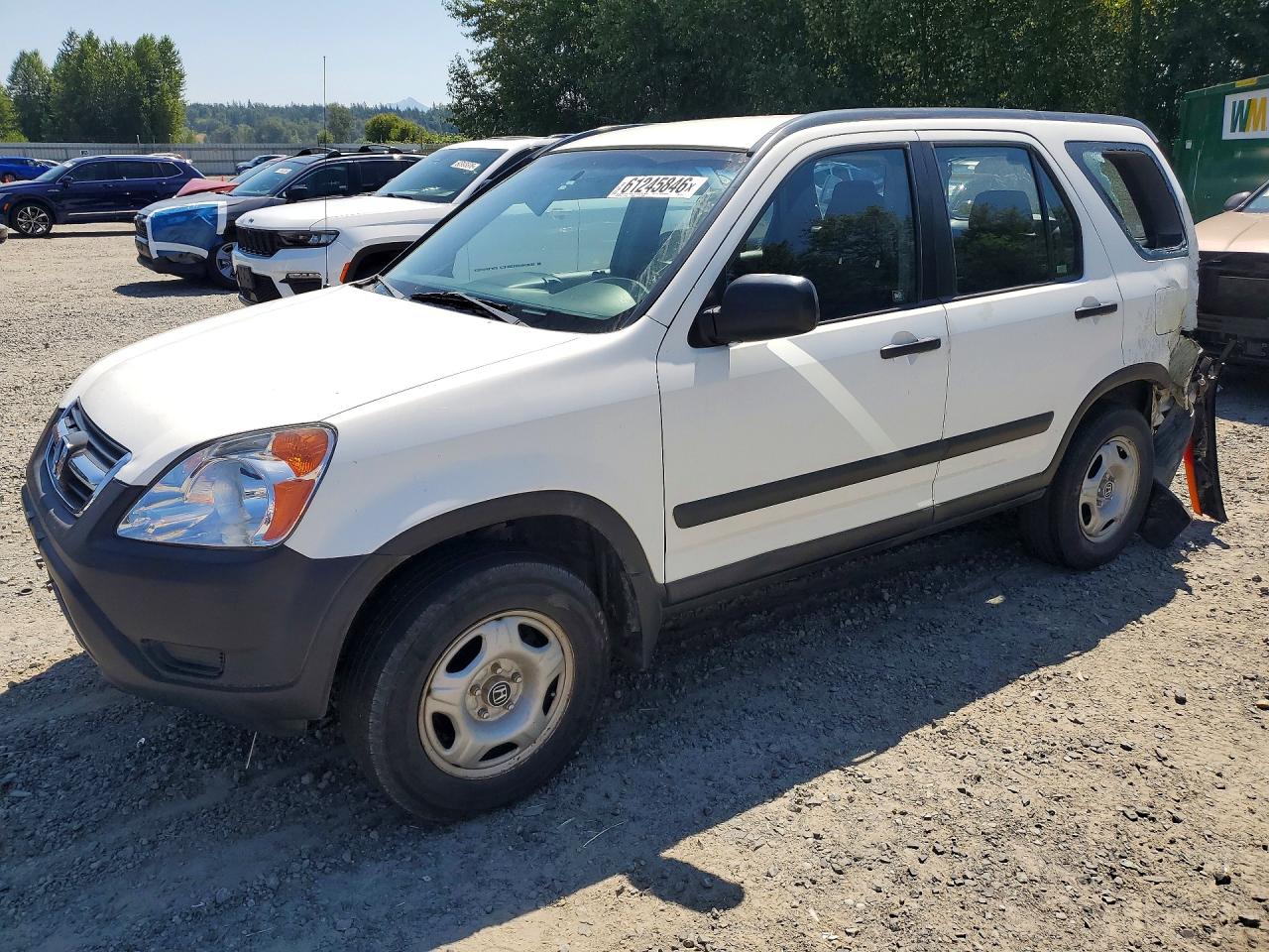 2003 Honda Cr-v Lx White vin: JHLRD784X3C039552