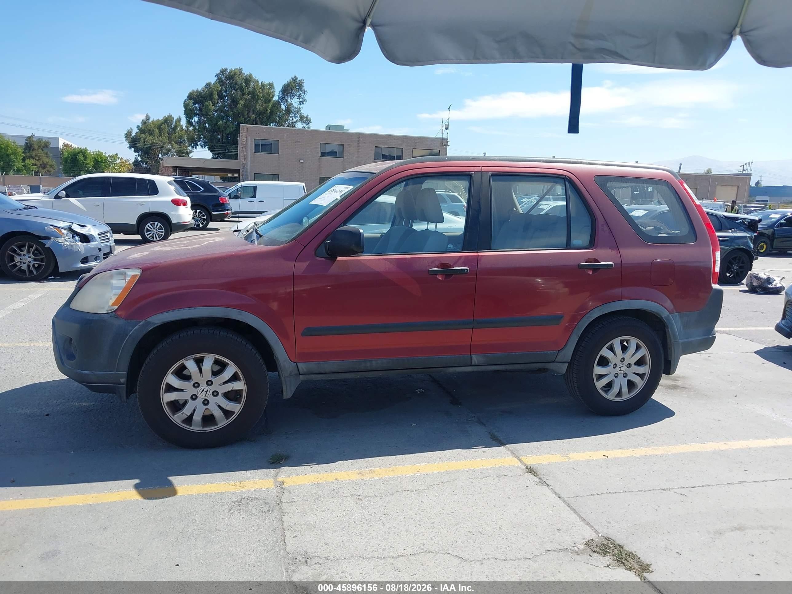 2006 Honda Cr-v Lx Red vin: JHLRD78506C012180