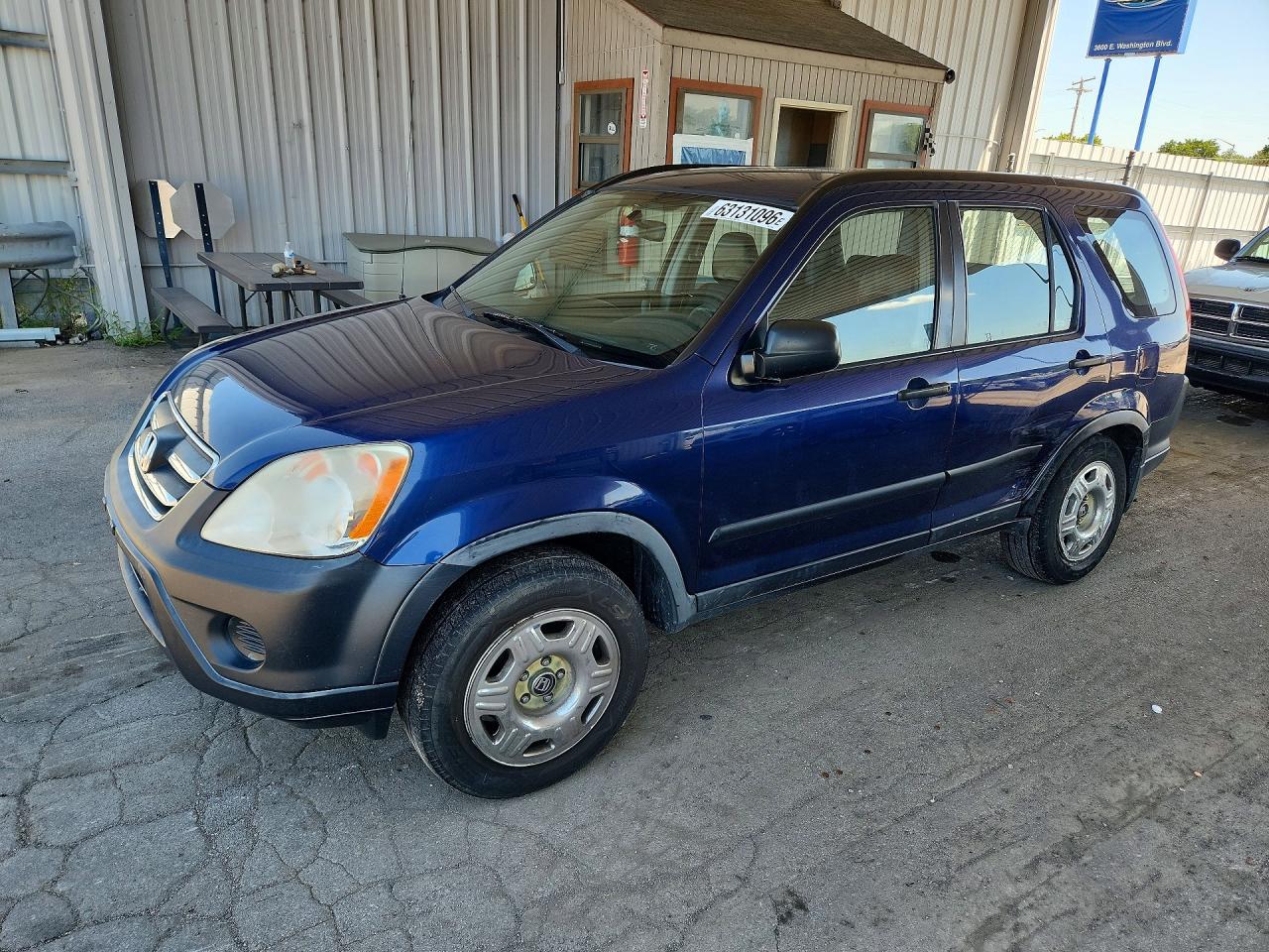 2005 Honda Cr-v Lx Blue vin: JHLRD78545C039686