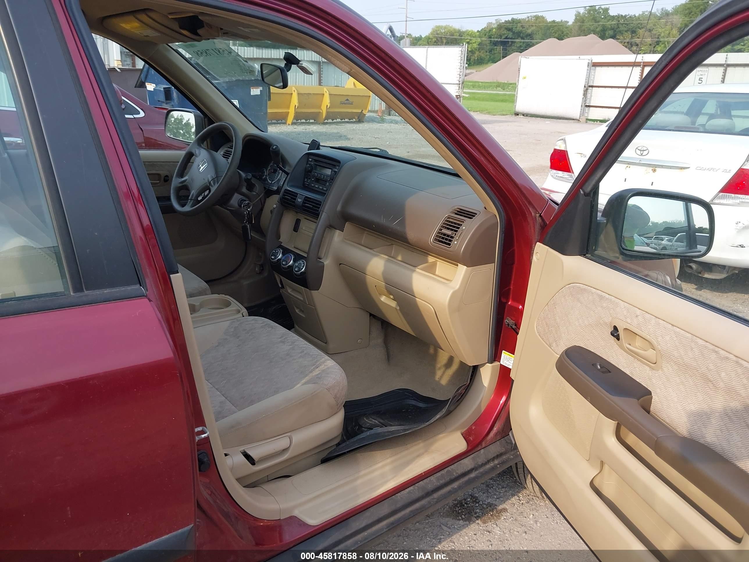 2006 Honda Cr-v Lx Maroon vin: JHLRD78546C045893