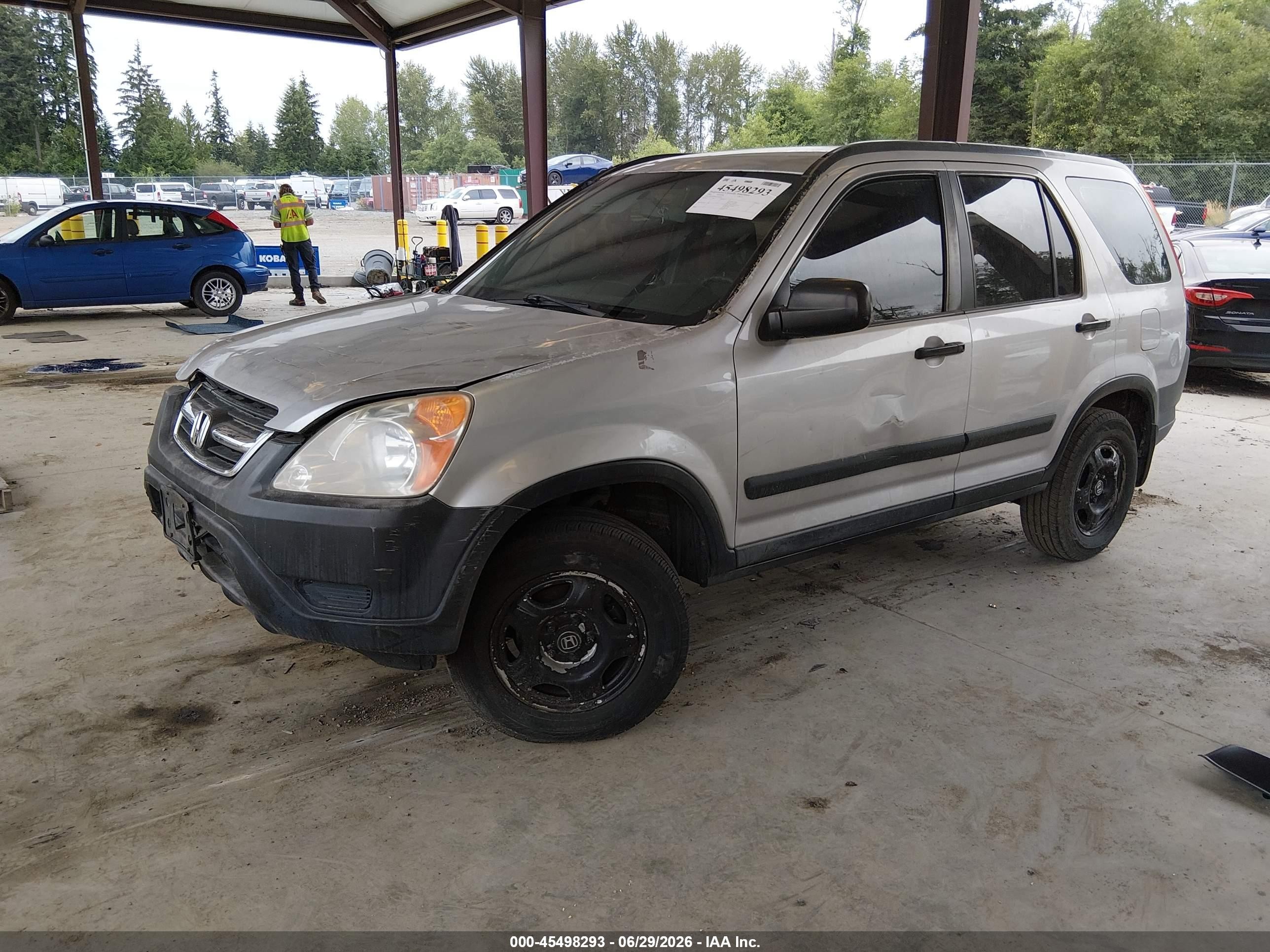 2002 Honda Cr-v Lx Silver vin: JHLRD78552C028952