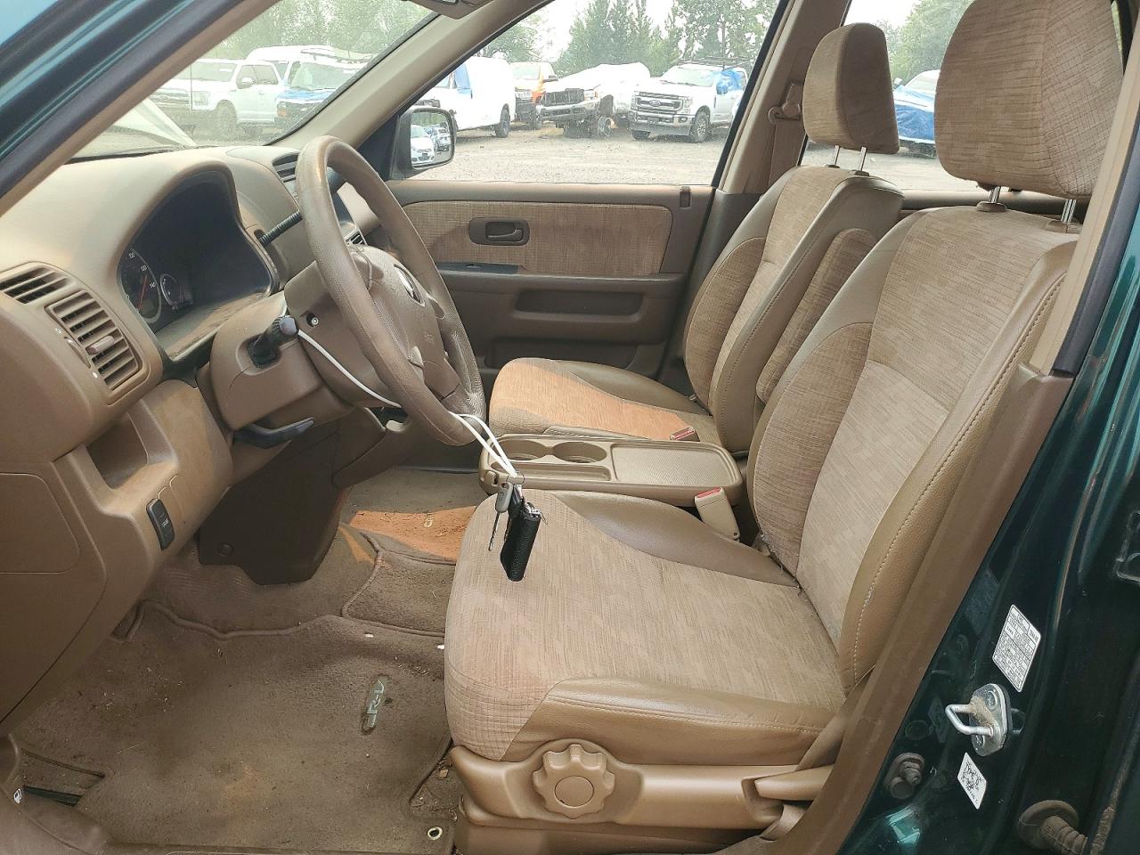 2002 Honda Cr-v Lx Green vin: JHLRD78552C043645