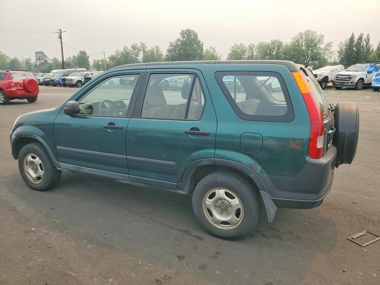 2002 Honda Cr-v Lx Green vin: JHLRD78552C043645