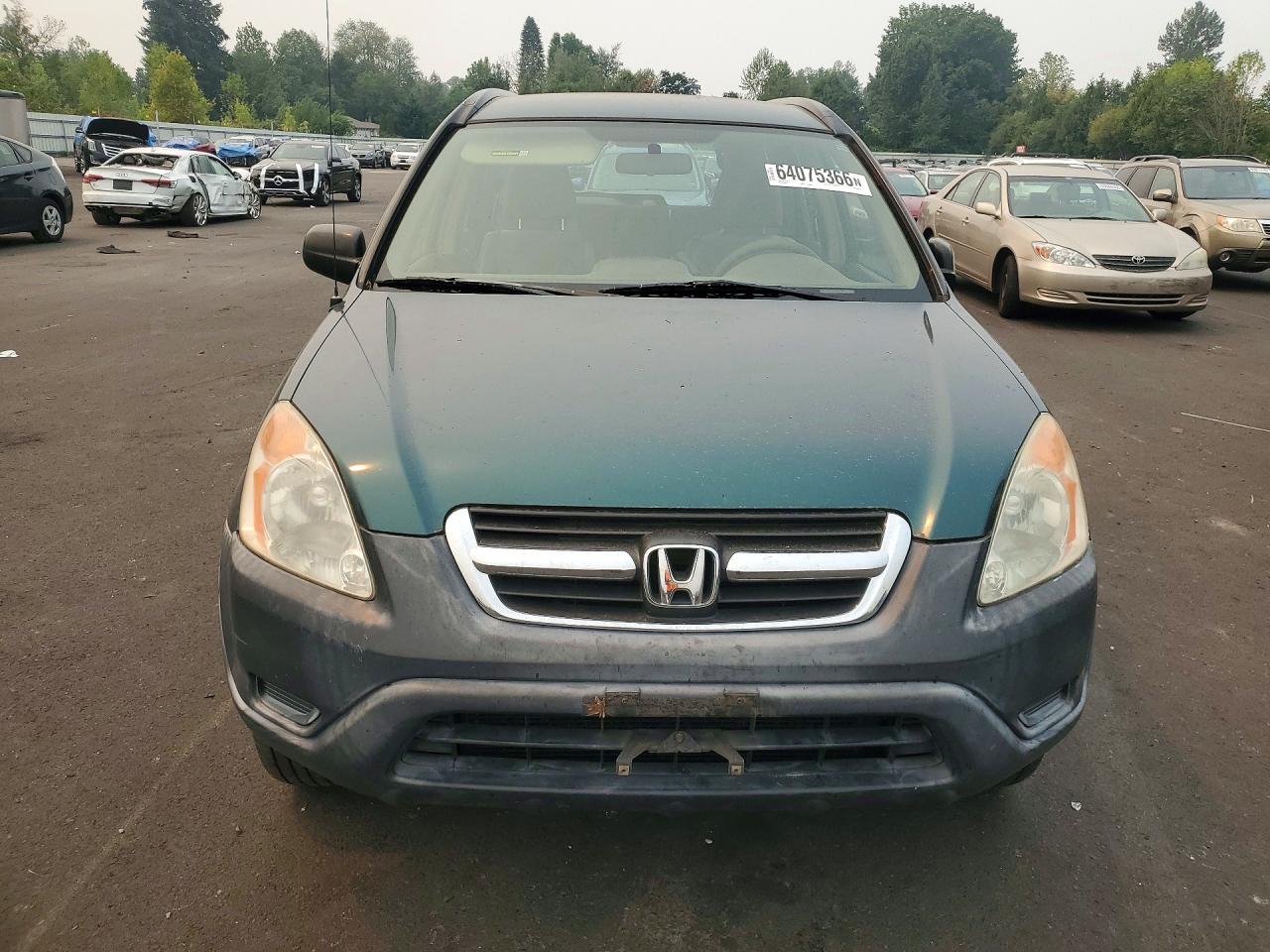 2002 Honda Cr-v Lx Green vin: JHLRD78552C043645