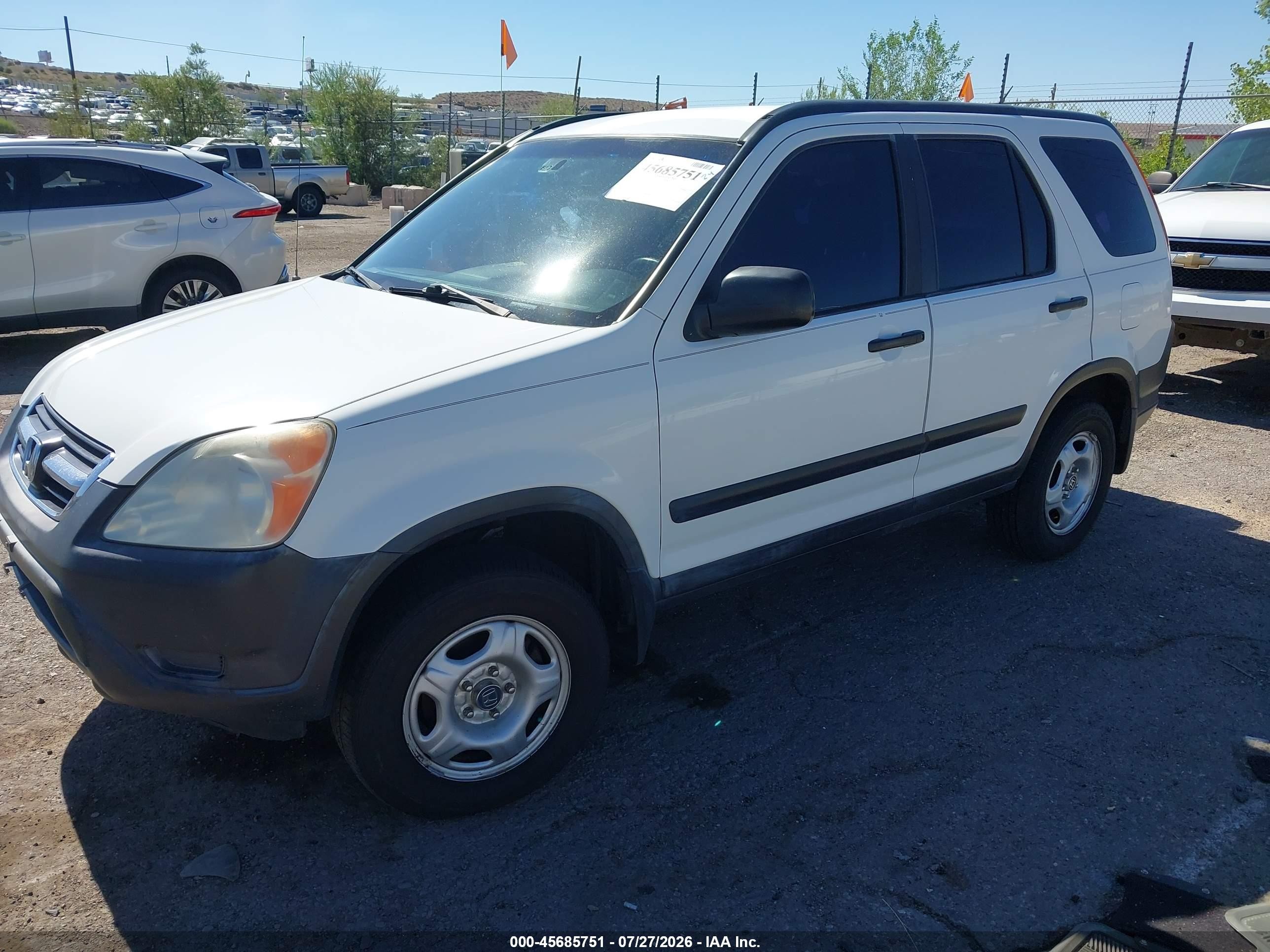 2004 Honda Cr-v Lx White vin: JHLRD78554C036245