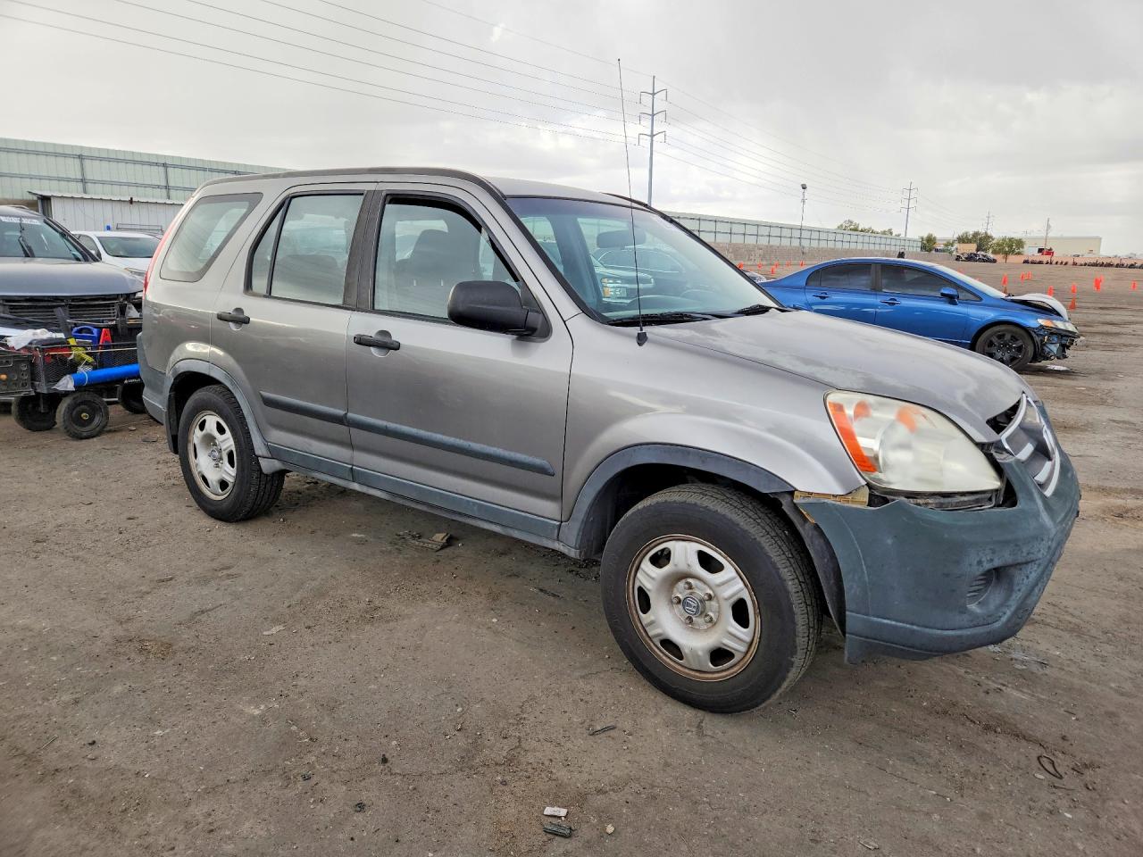 2006 Honda Cr-v Lx Gray vin: JHLRD78556C054652