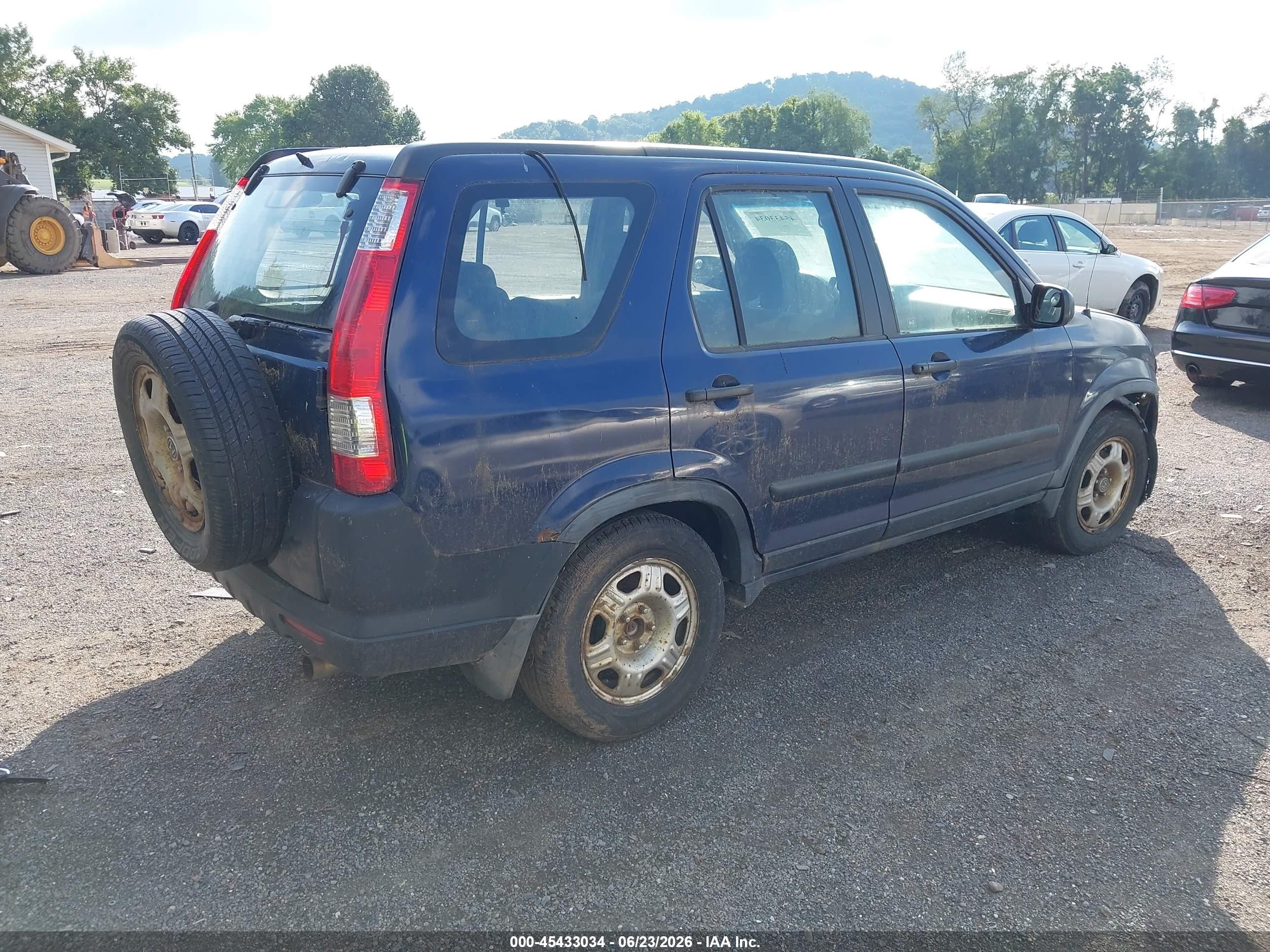 2006 Honda Cr-v Lx Blue vin: JHLRD78566C010935