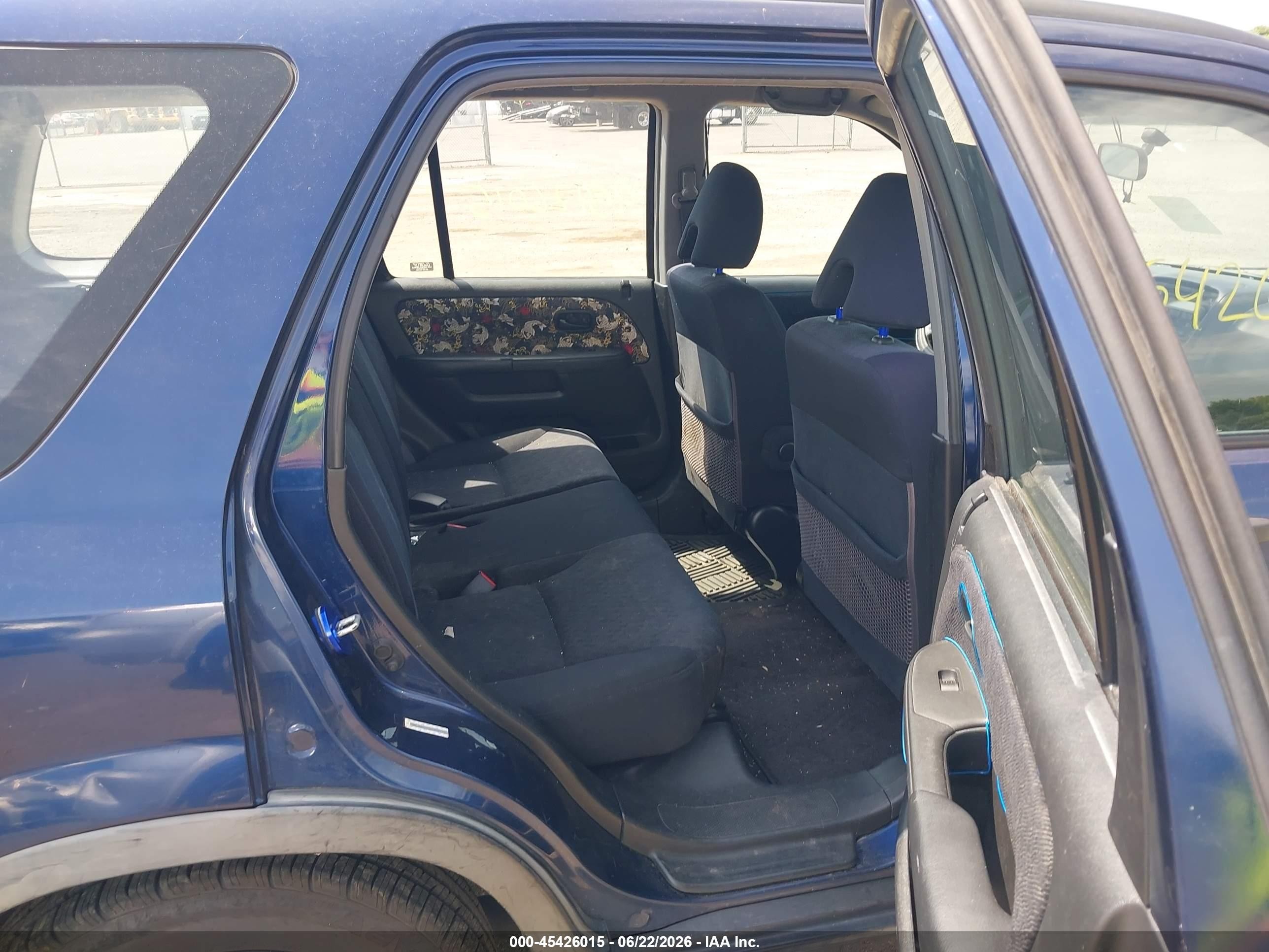 2005 Honda Cr-v Lx Blue vin: JHLRD78575C034773