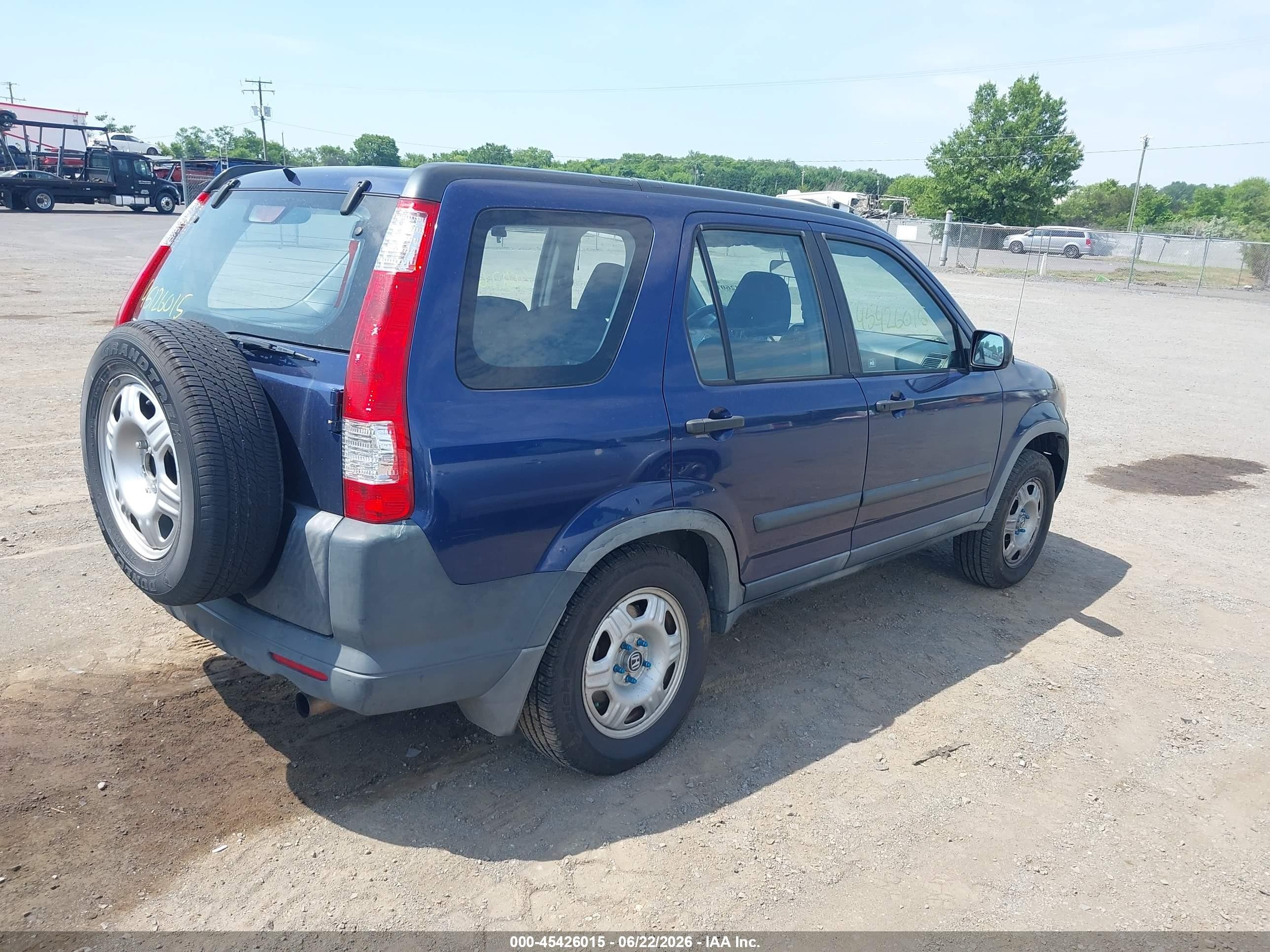 2005 Honda Cr-v Lx Blue vin: JHLRD78575C034773
