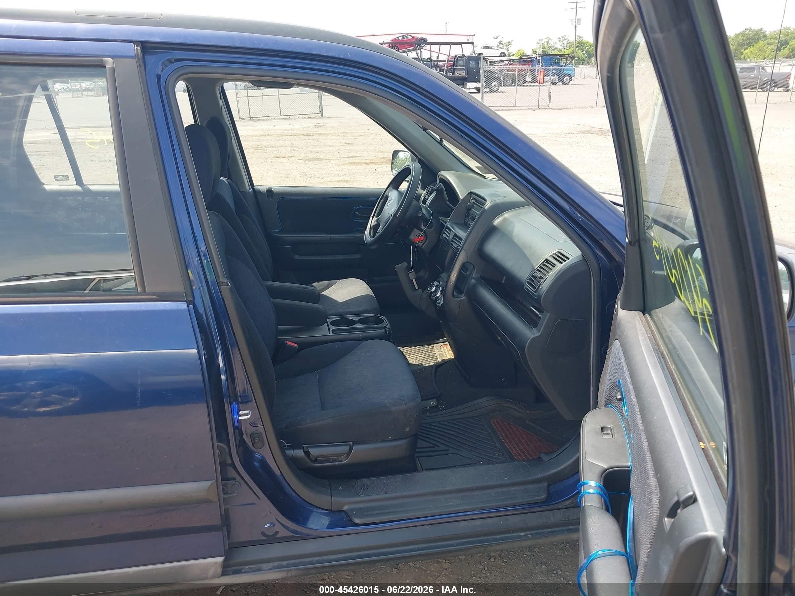 2005 Honda Cr-v Lx Blue vin: JHLRD78575C034773