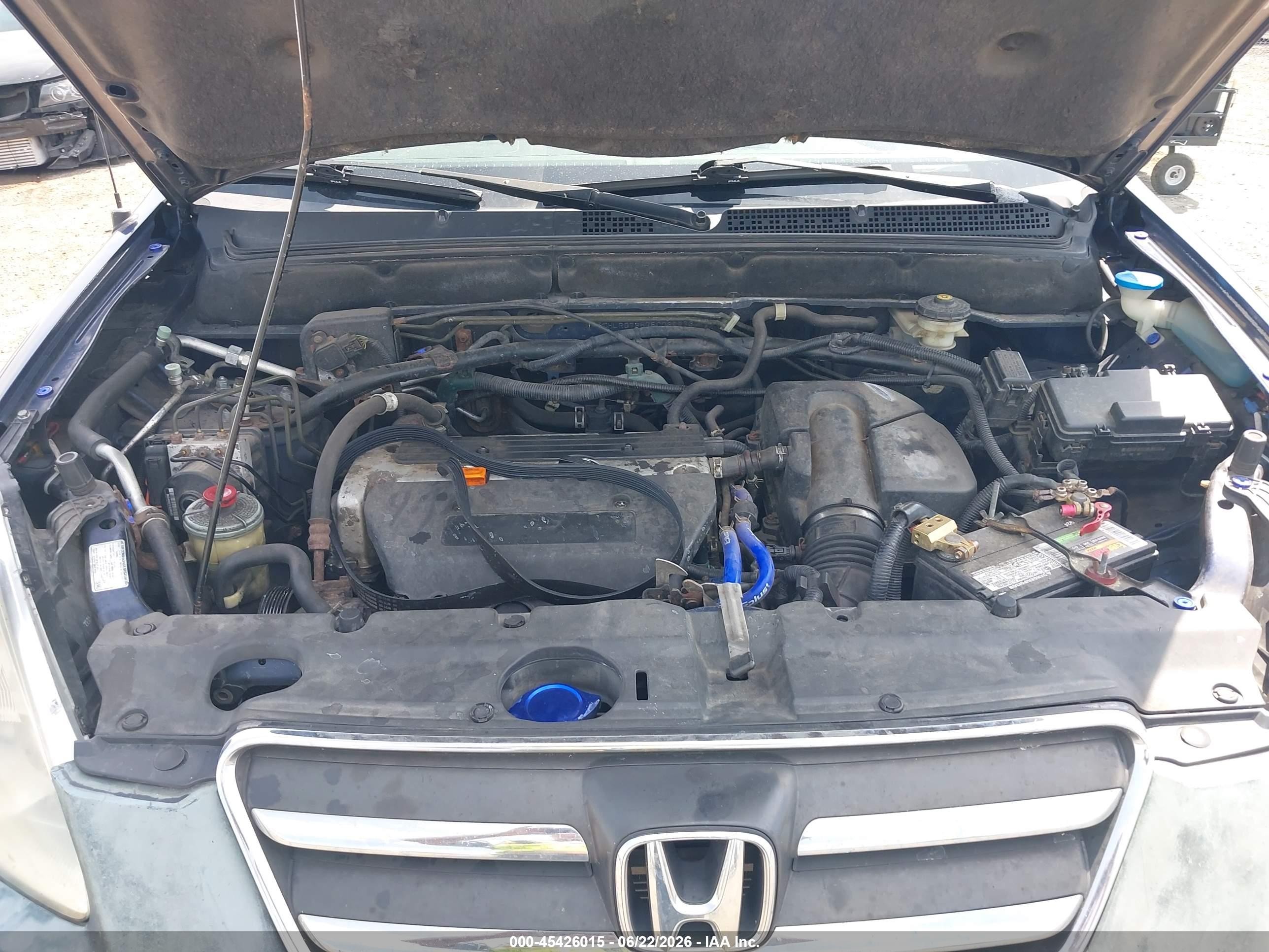 2005 Honda Cr-v Lx Blue vin: JHLRD78575C034773
