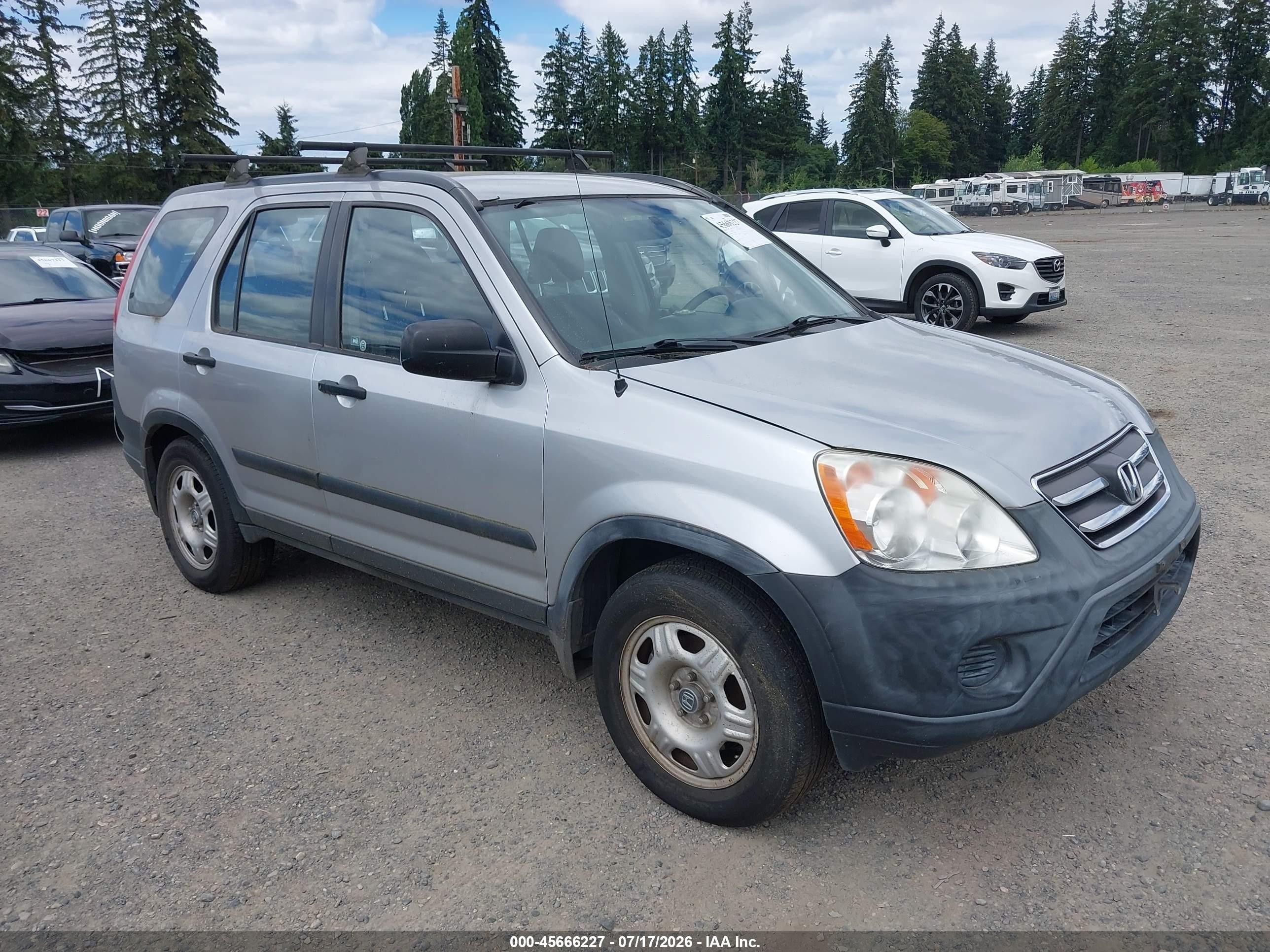 2005 Honda Cr-v Lx Silver vin: JHLRD78585C047564