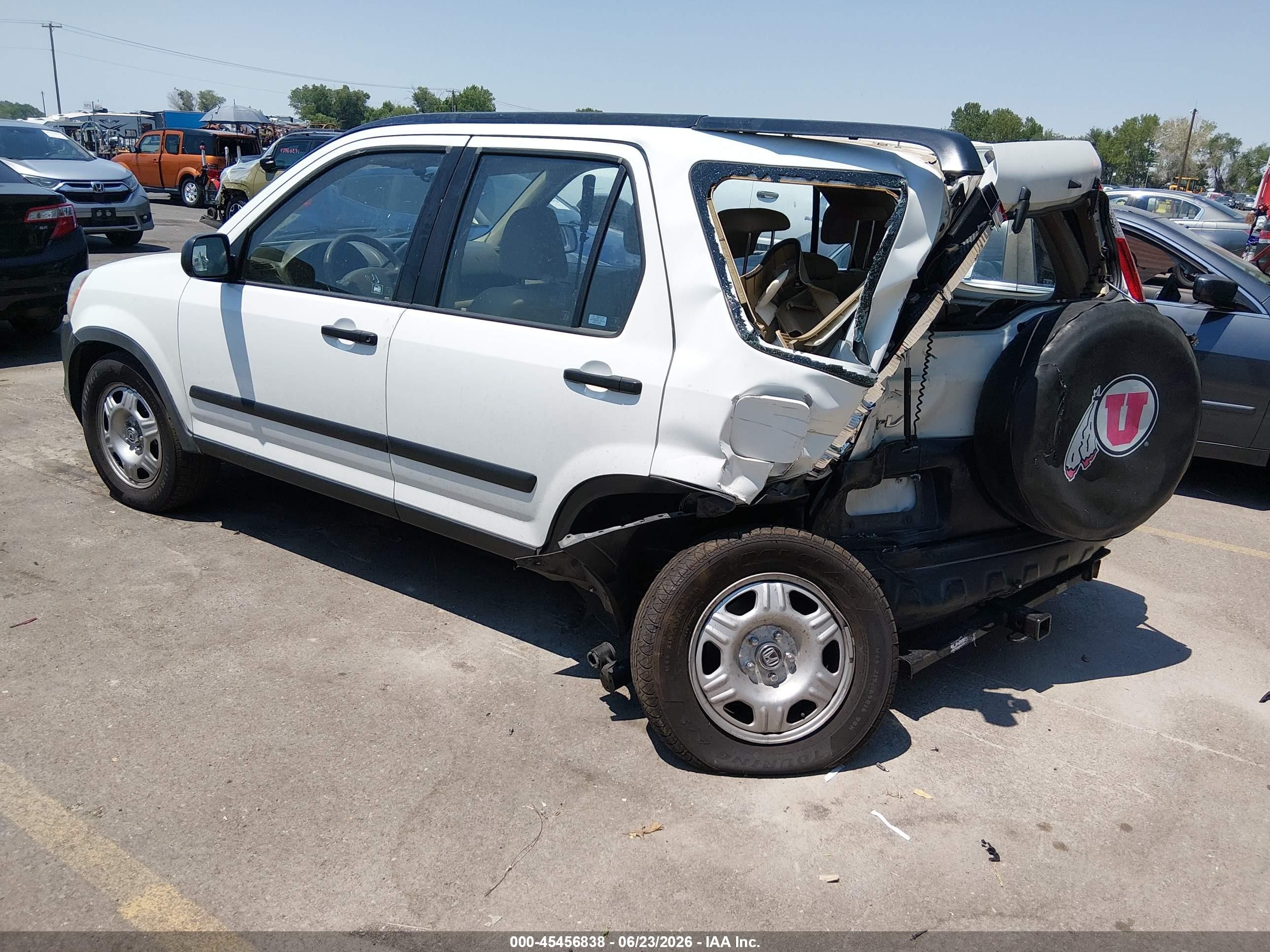 2006 Honda Cr-v Lx White vin: JHLRD78586C016591
