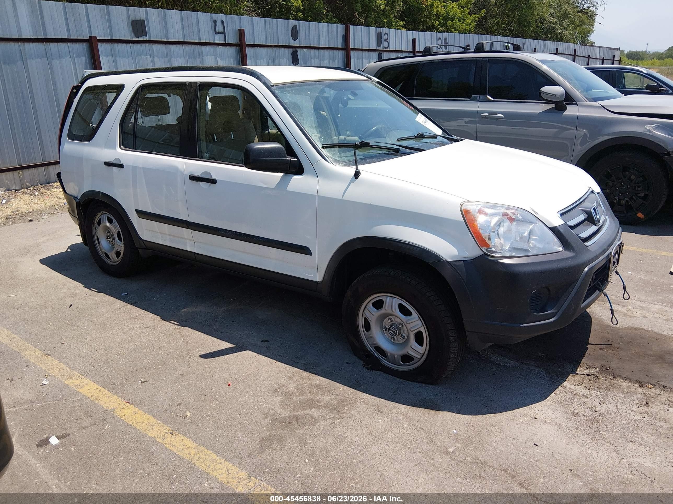 2006 Honda Cr-v Lx White vin: JHLRD78586C016591
