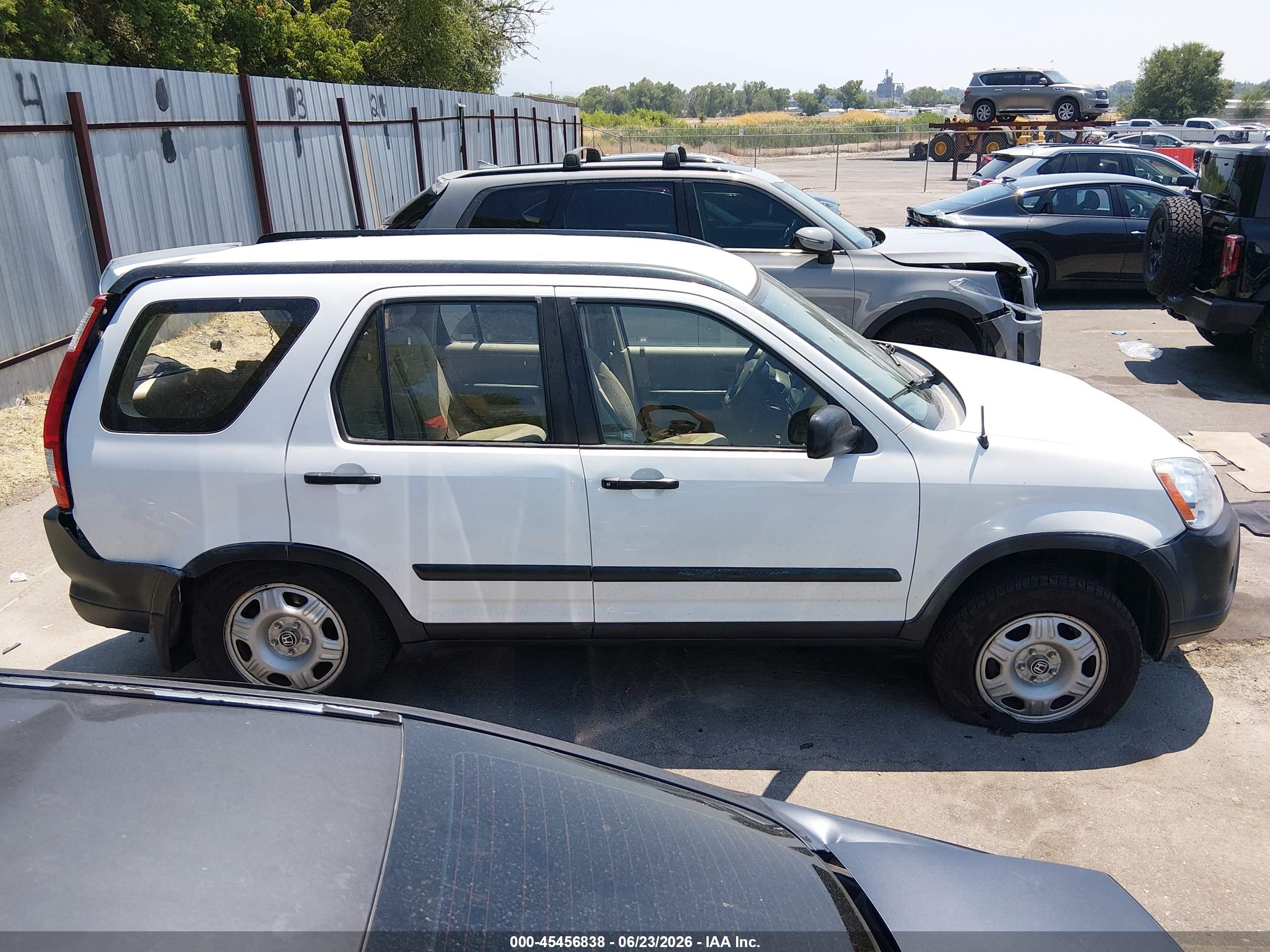 2006 Honda Cr-v Lx White vin: JHLRD78586C016591