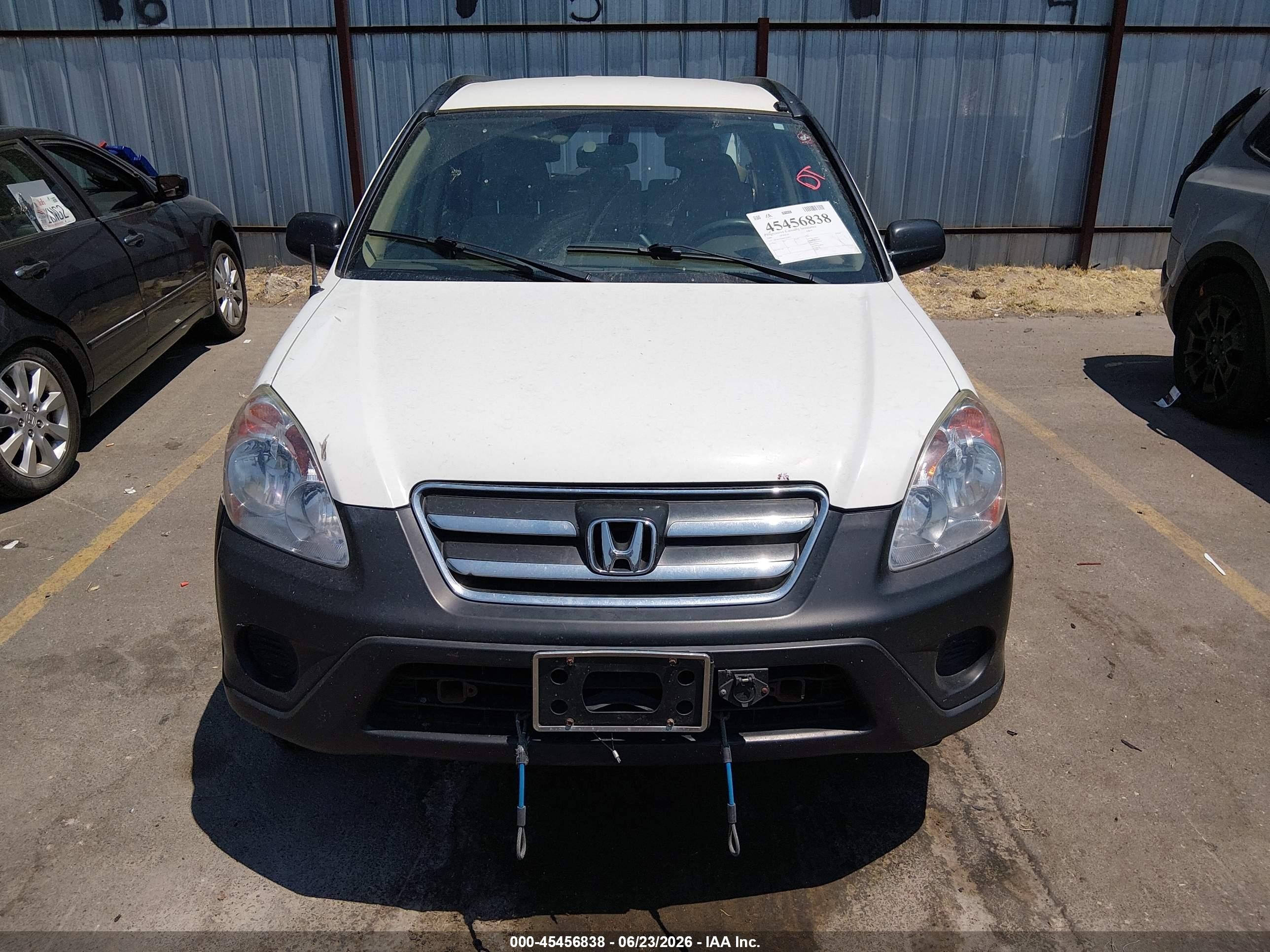 2006 Honda Cr-v Lx White vin: JHLRD78586C016591