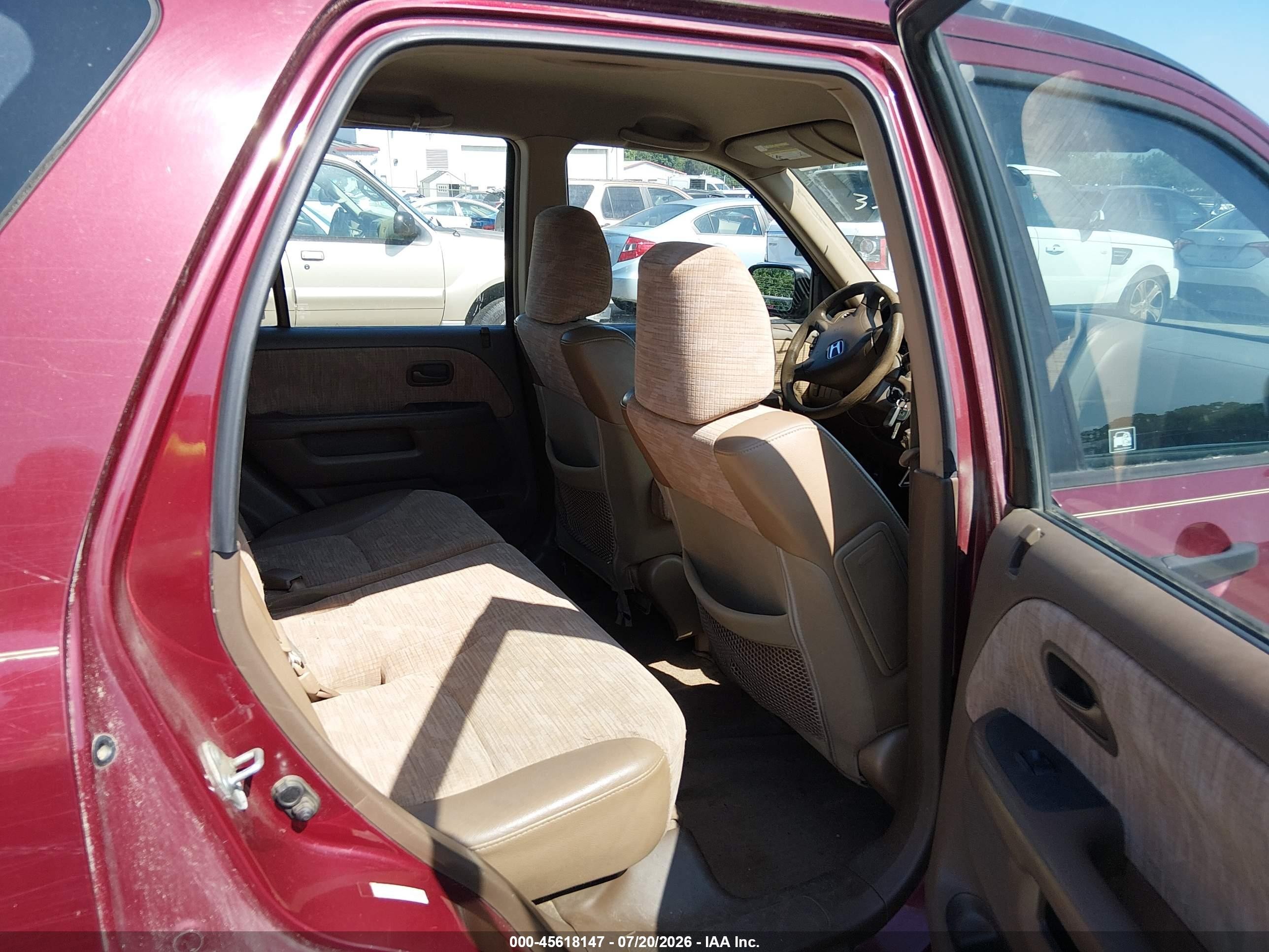 2003 Honda Cr-v Lx Burgundy vin: JHLRD785X3C011193