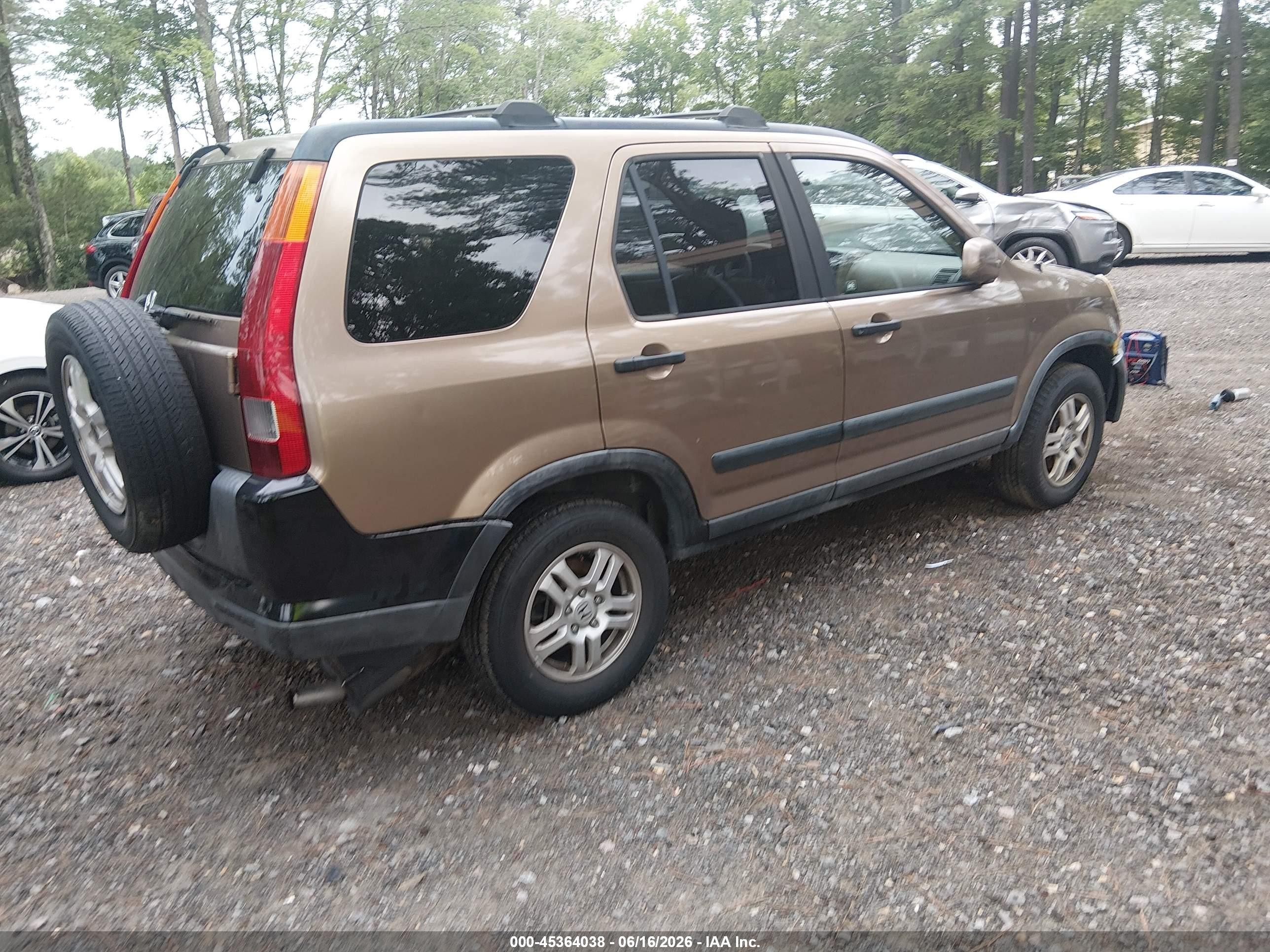 2002 Honda Cr-v Ex Tan vin: JHLRD78802C077924