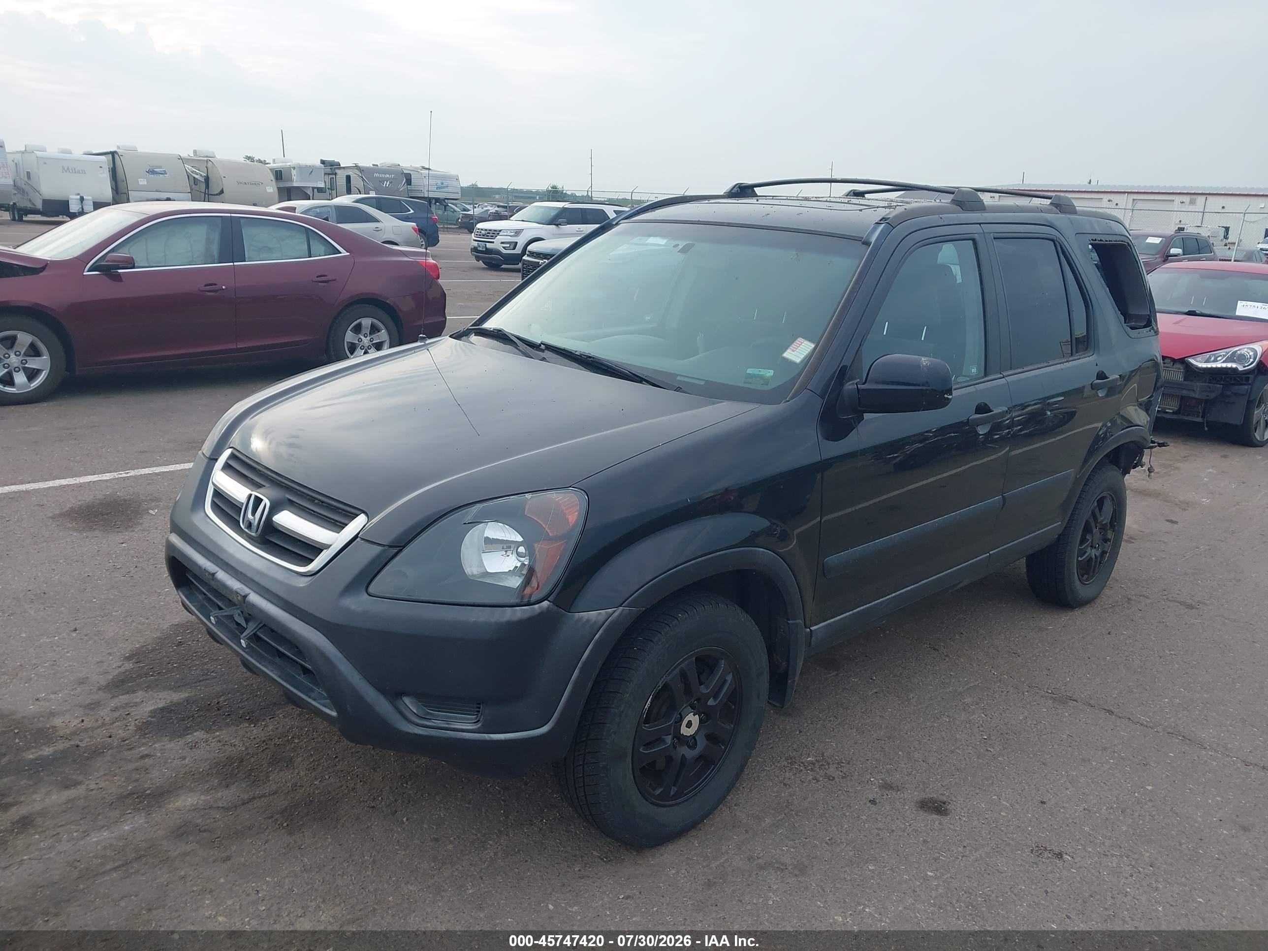 2002 Honda Cr-v Ex Black vin: JHLRD78802C084520