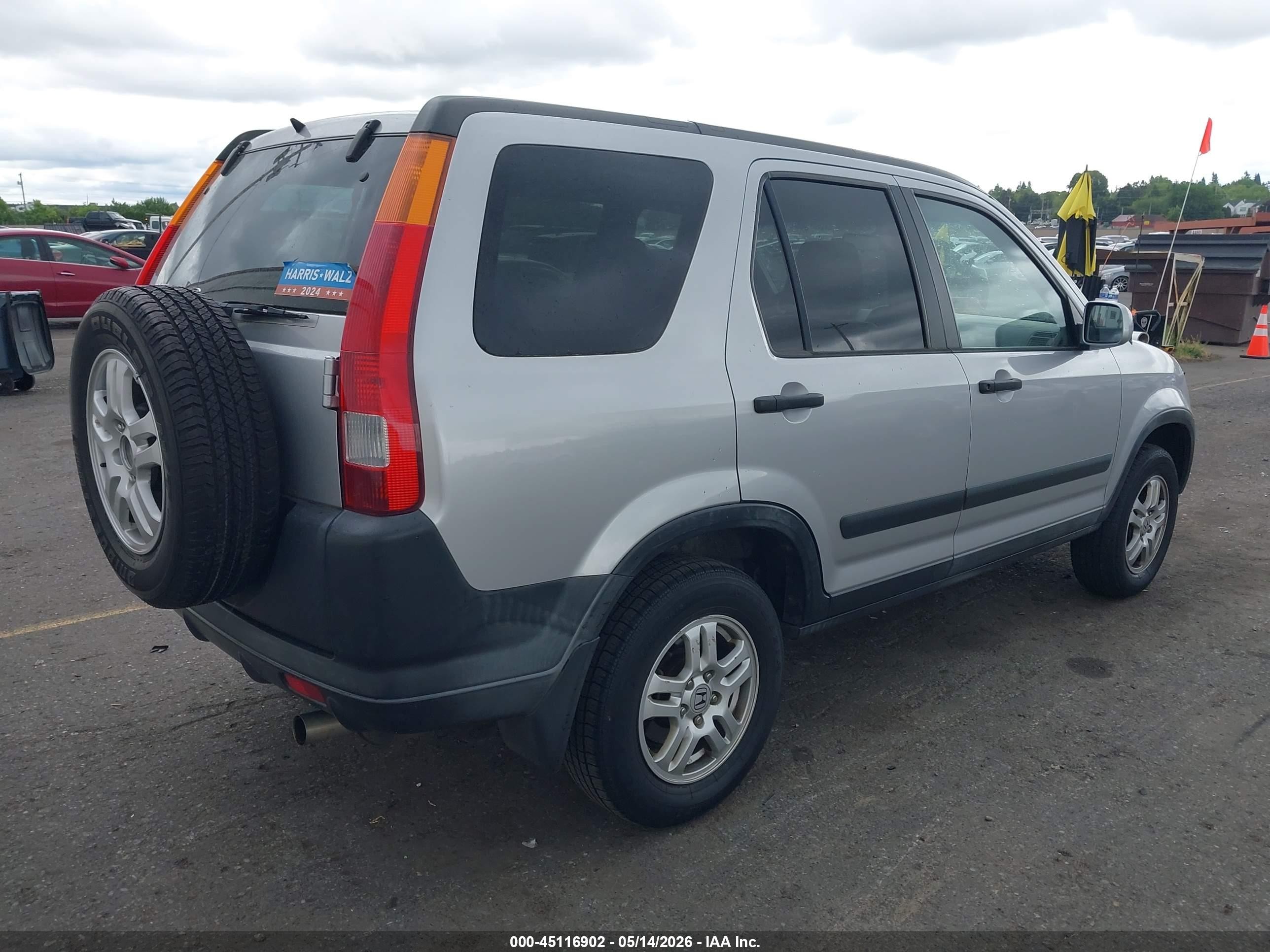 2002 Honda Cr-v Ex Silver vin: JHLRD78802C094304