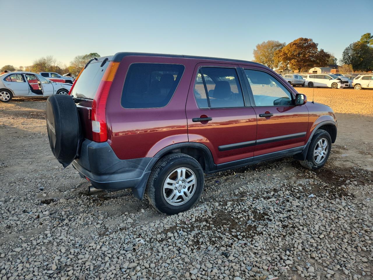 2004 Honda Cr-v Ex Burgundy vin: JHLRD78804C010923
