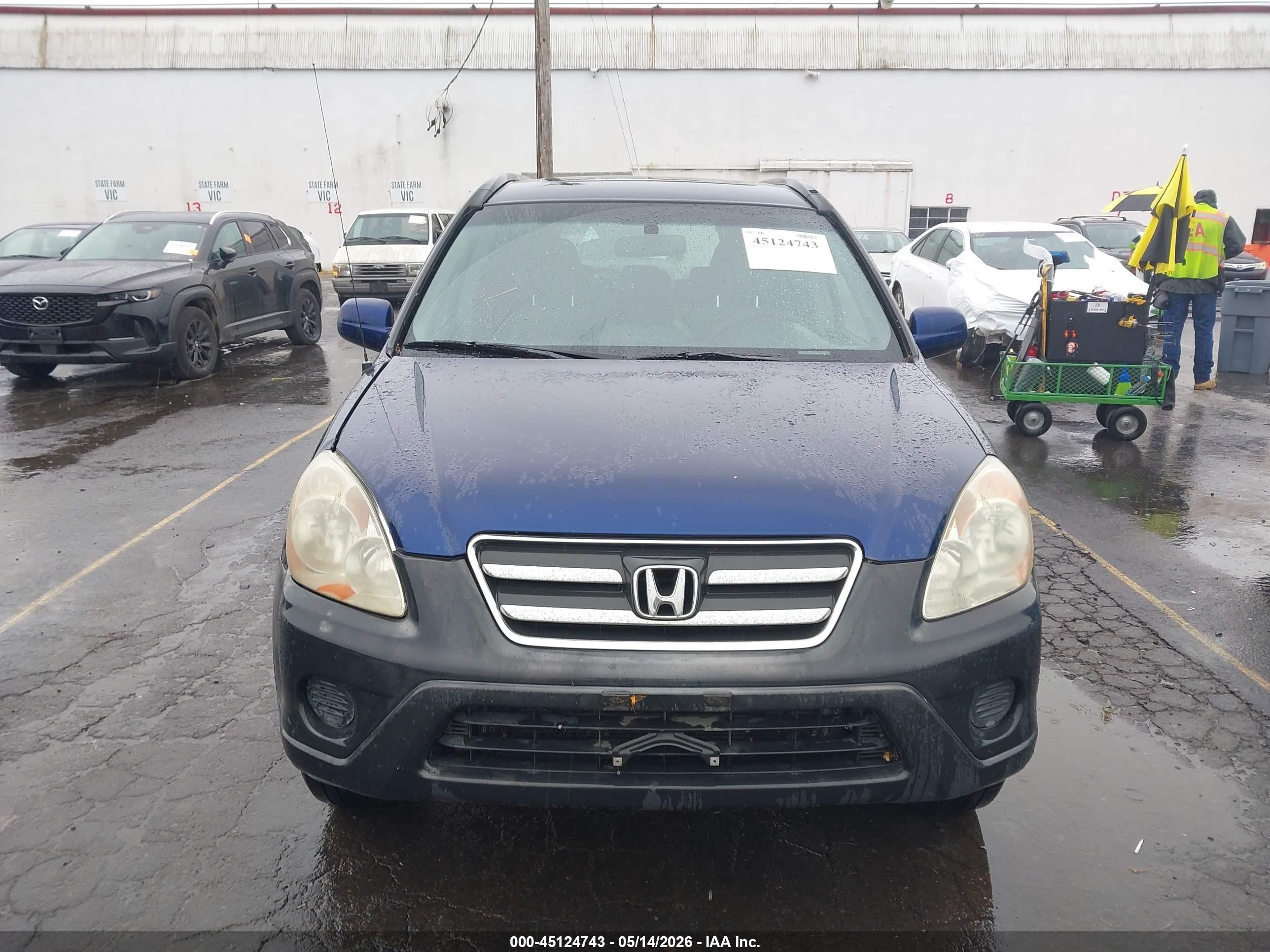 2005 Honda Cr-v Ex Blue vin: JHLRD78805C065308