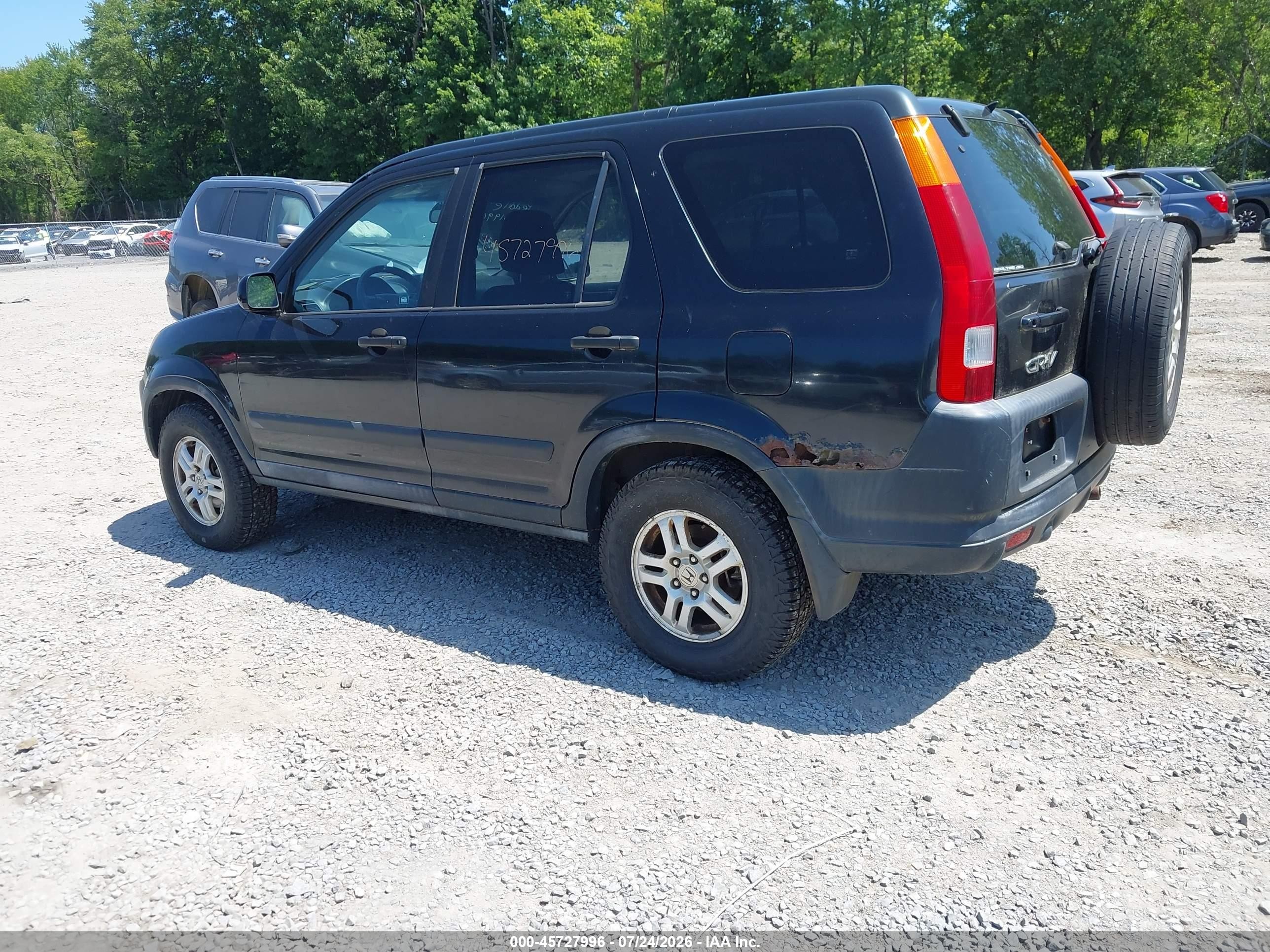 2002 Honda Cr-v Ex Black vin: JHLRD78812C011995