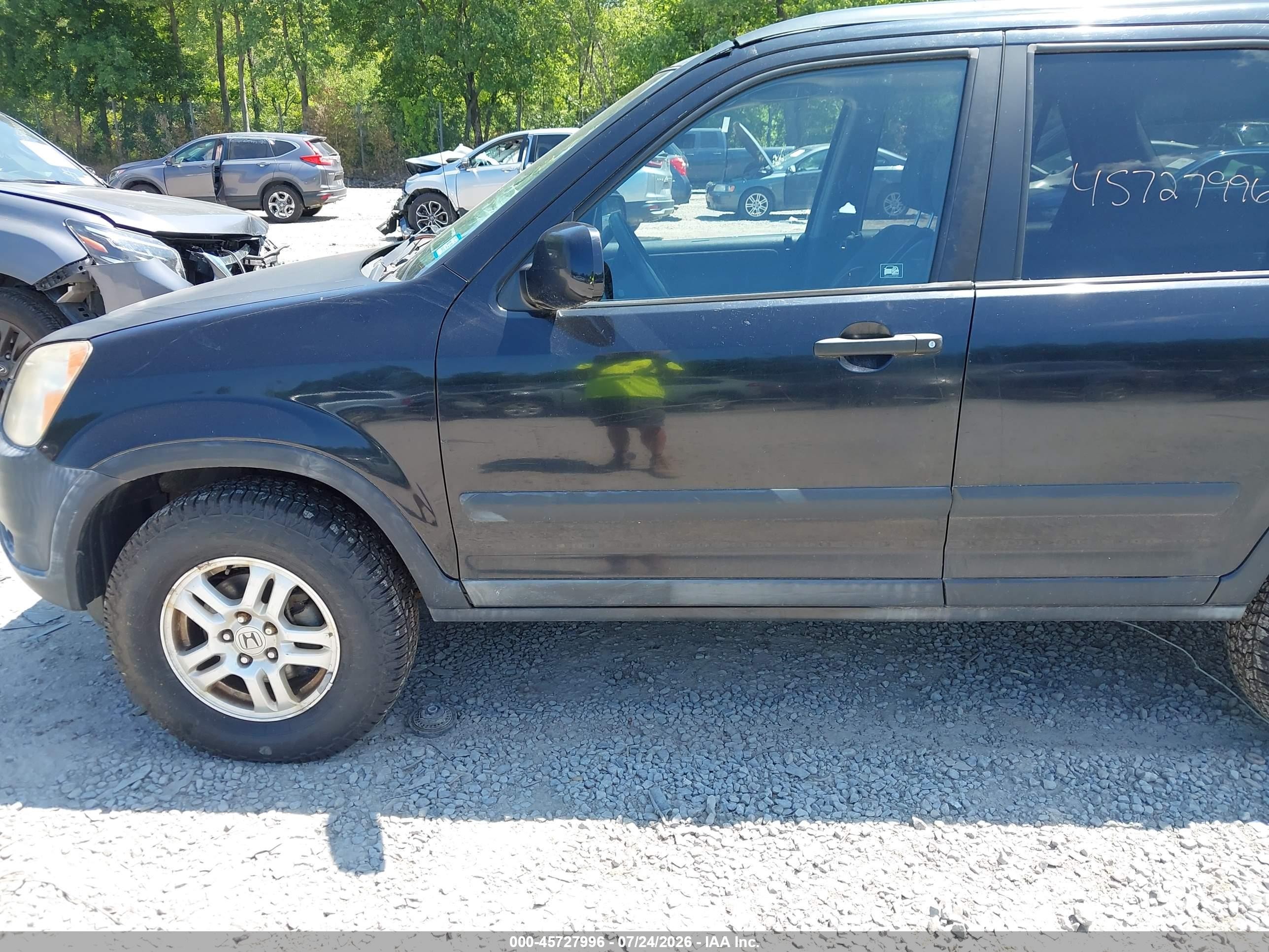 2002 Honda Cr-v Ex Black vin: JHLRD78812C011995