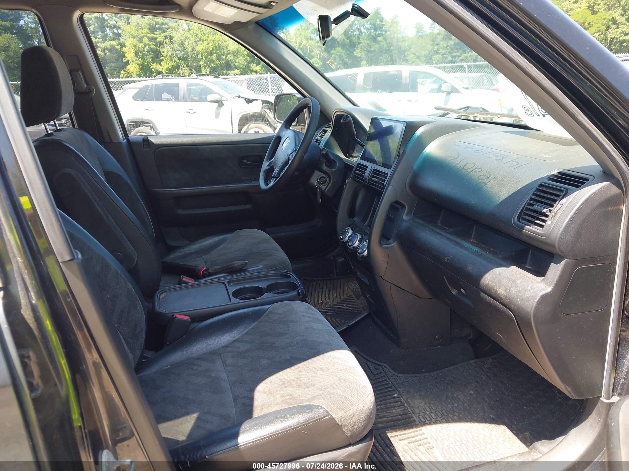 2002 Honda Cr-v Ex Black vin: JHLRD78812C011995