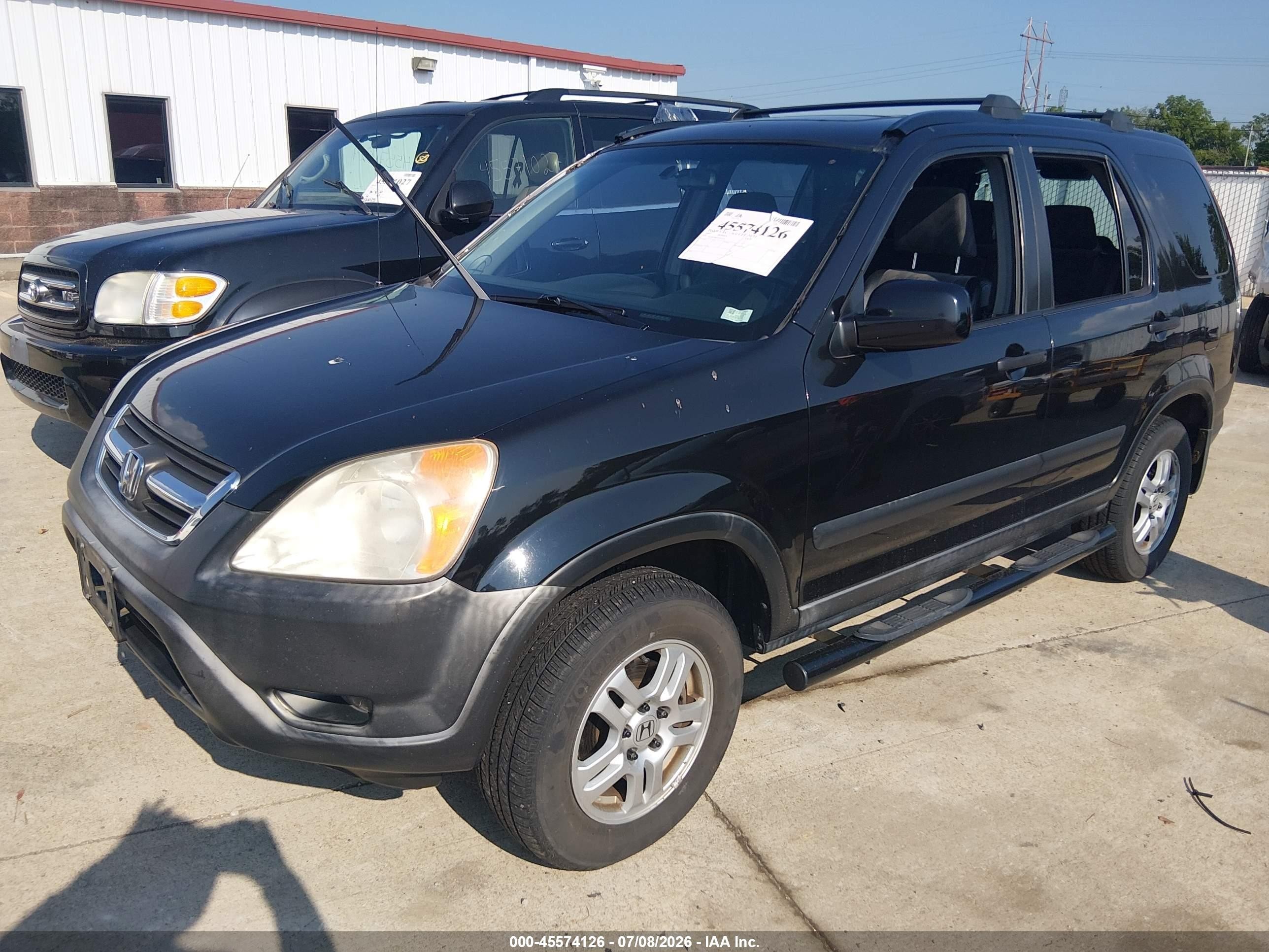 2002 Honda Cr-v Ex Black vin: JHLRD78812C014329