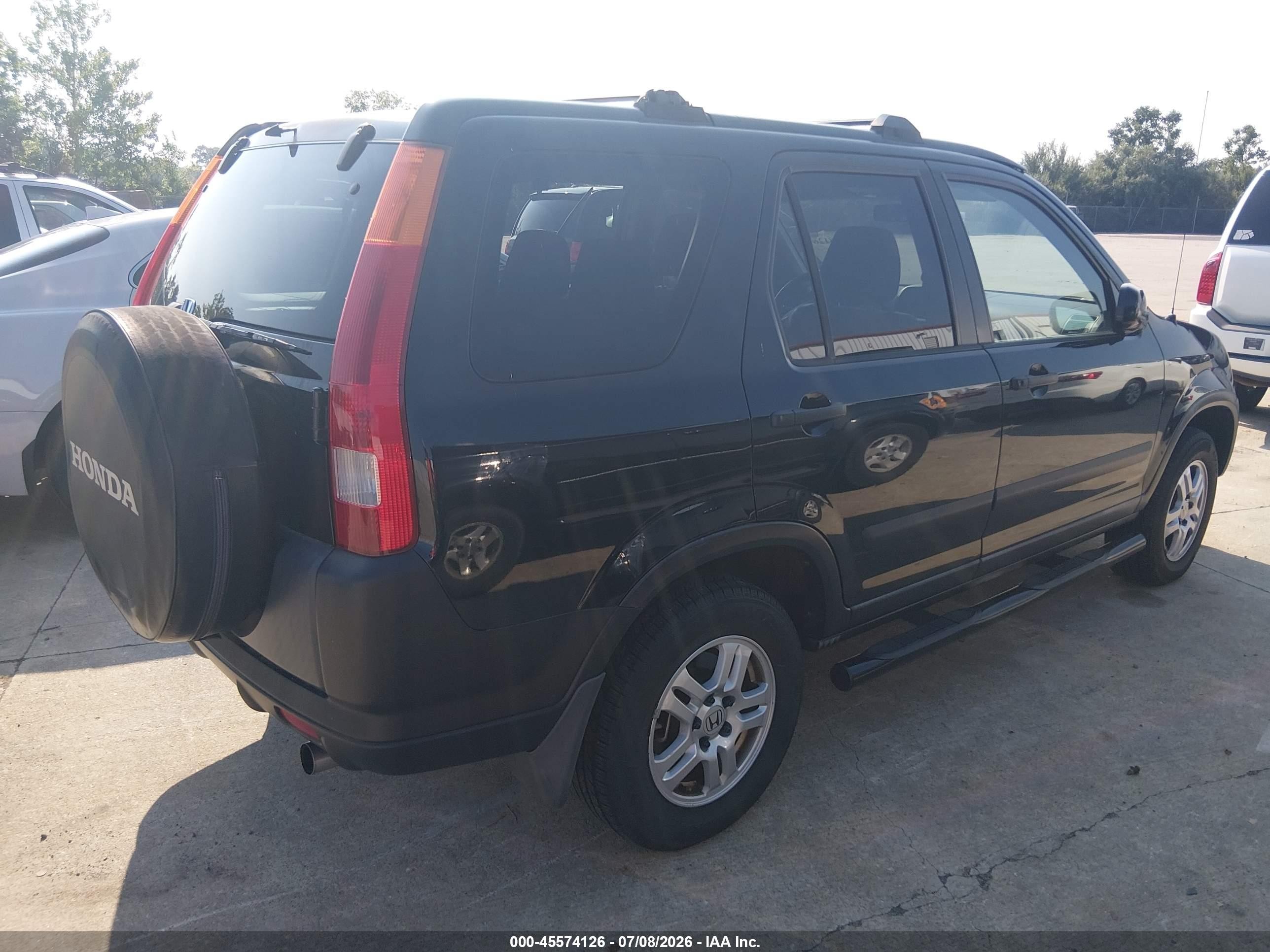 2002 Honda Cr-v Ex Black vin: JHLRD78812C014329