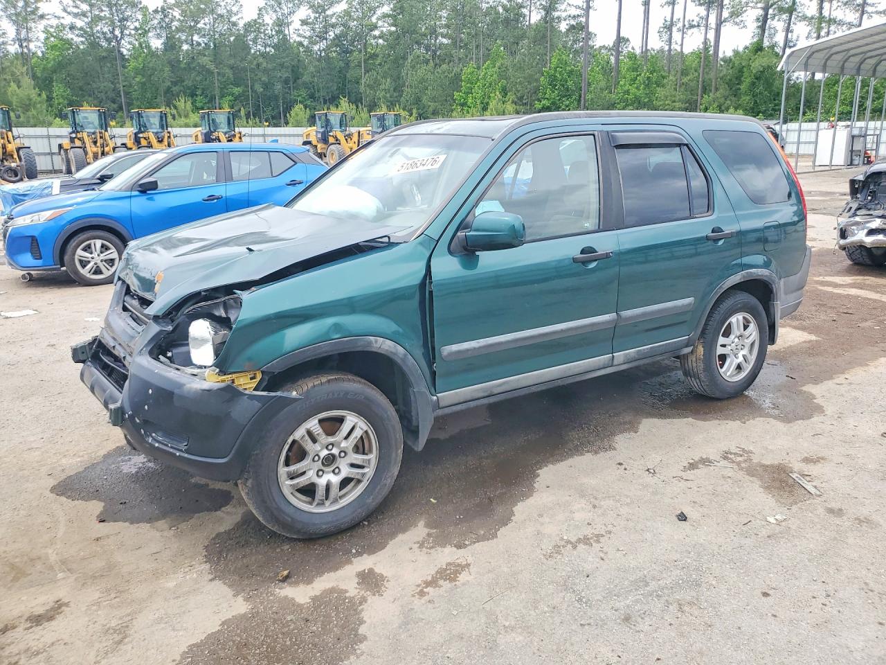 2002 Honda Cr-v Ex Green vin: JHLRD78812C017568