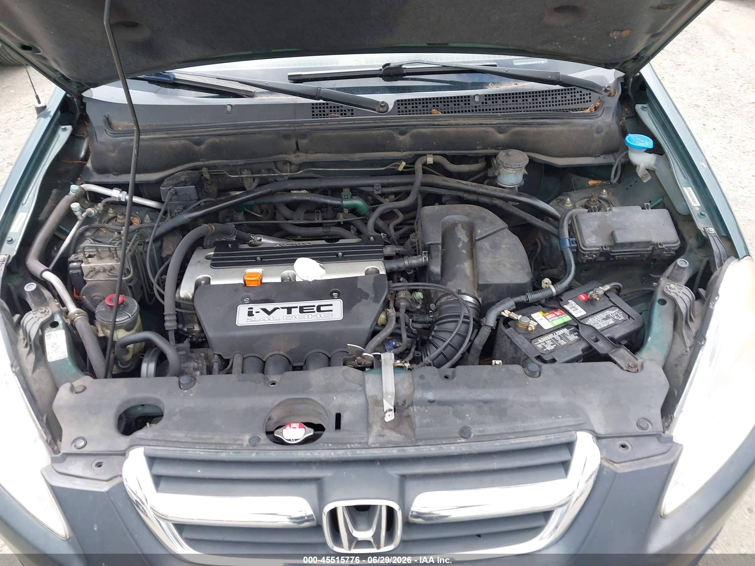 2003 Honda Cr-v Ex Green vin: JHLRD78813C032136