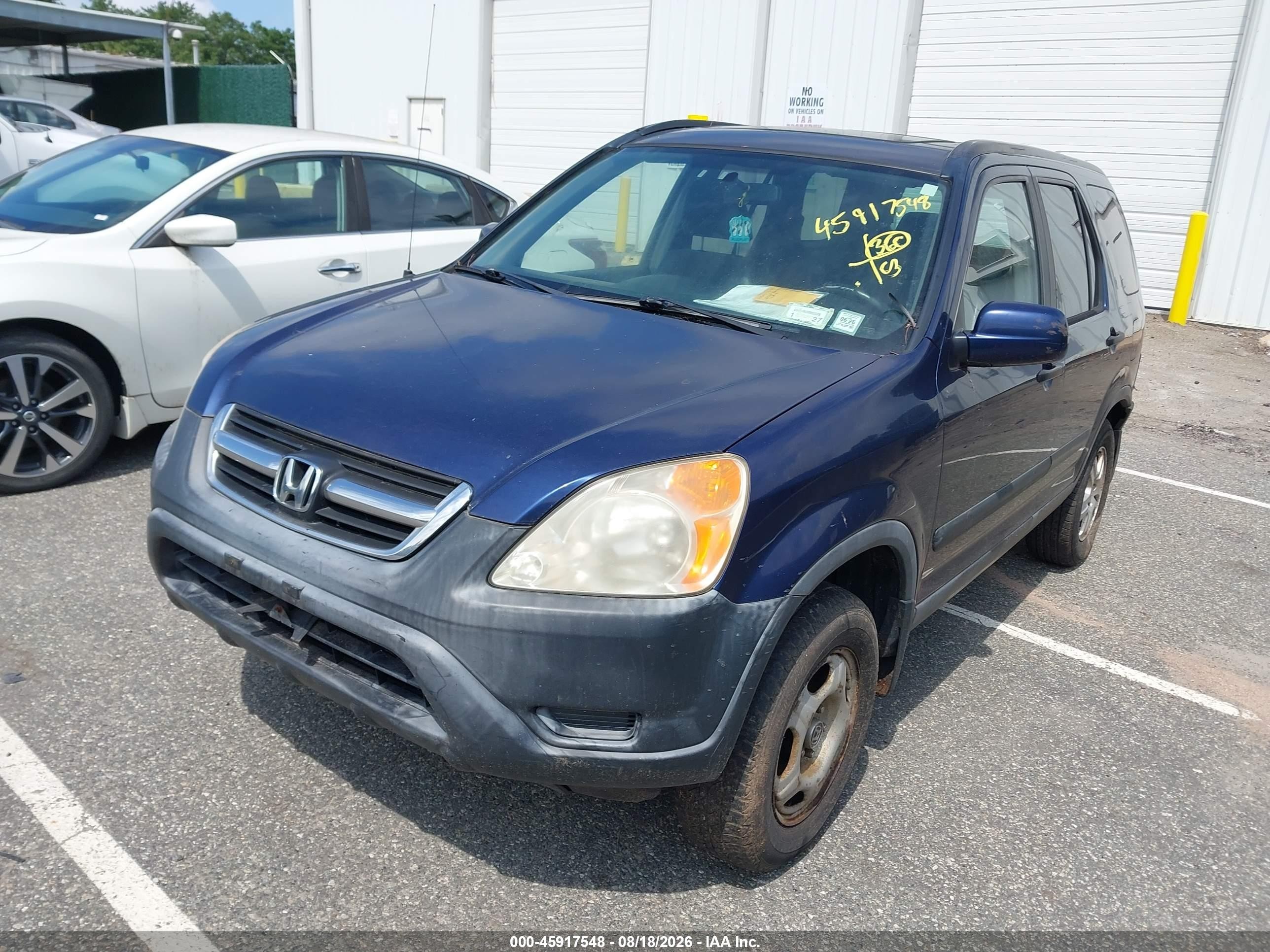 2004 Honda Cr-v Ex Blue vin: JHLRD78814C011708