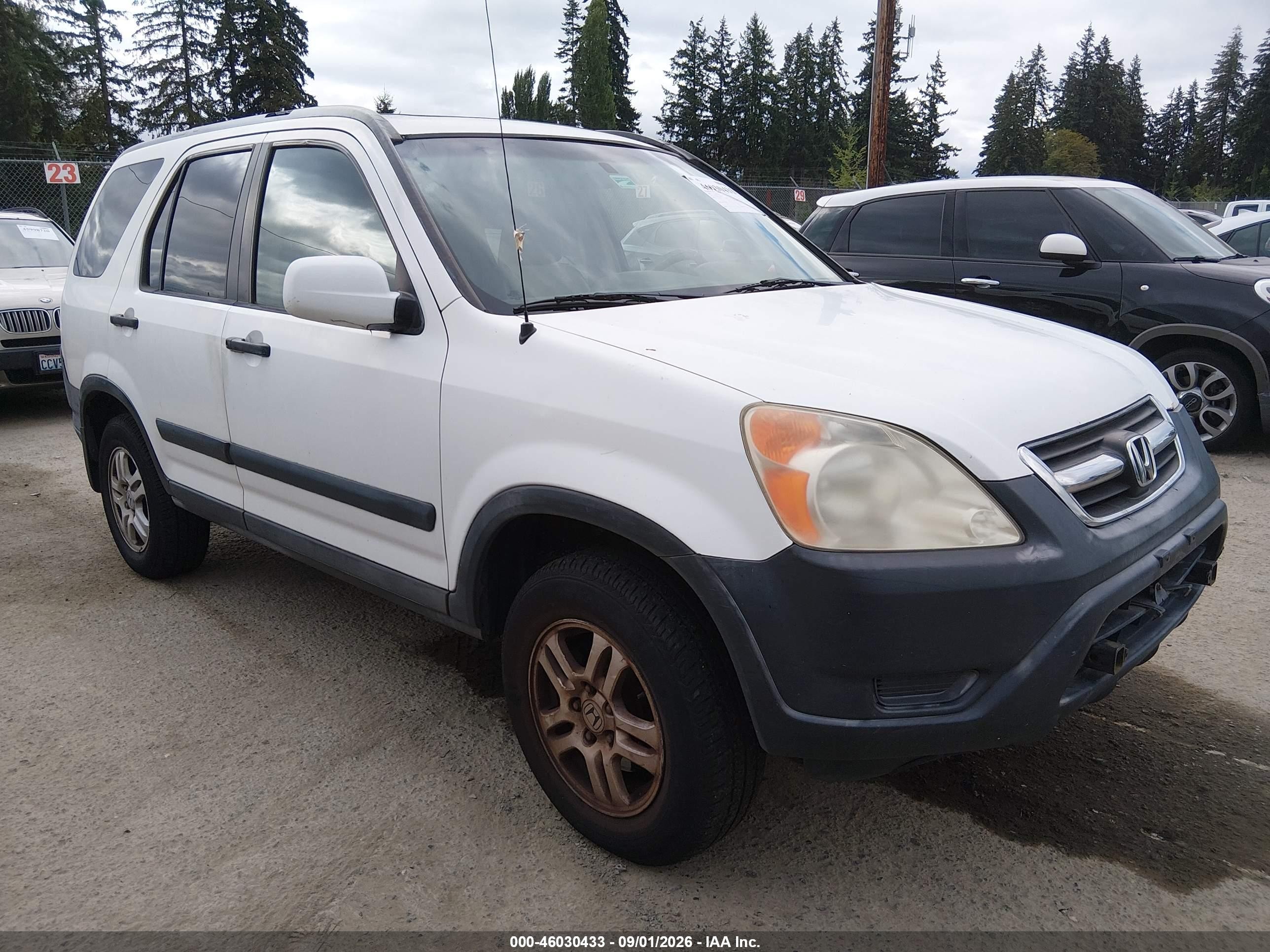 2002 Honda Cr-v Ex White vin: JHLRD78822C005266