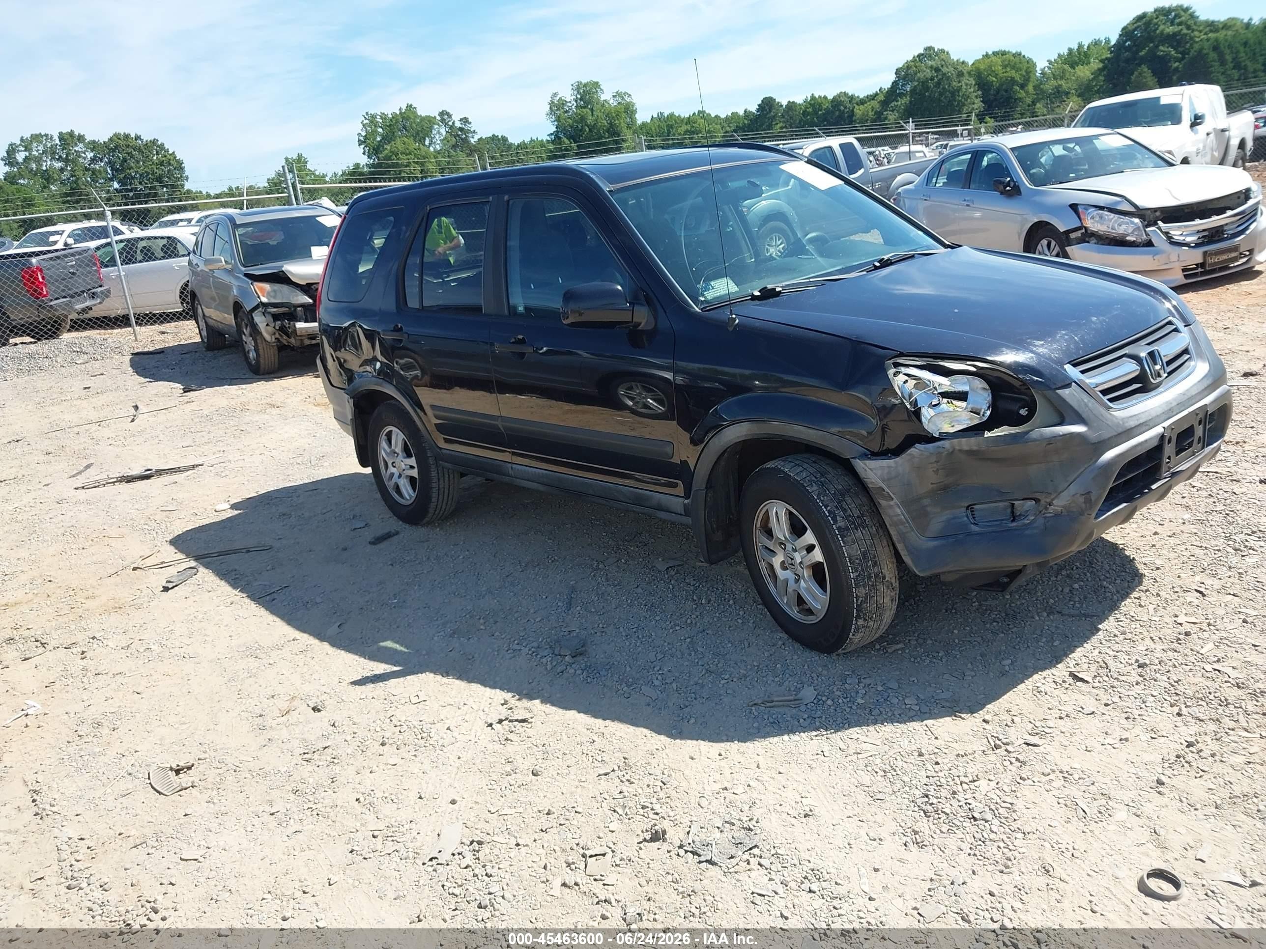 2002 Honda Cr-v Ex Black vin: JHLRD78822C070862