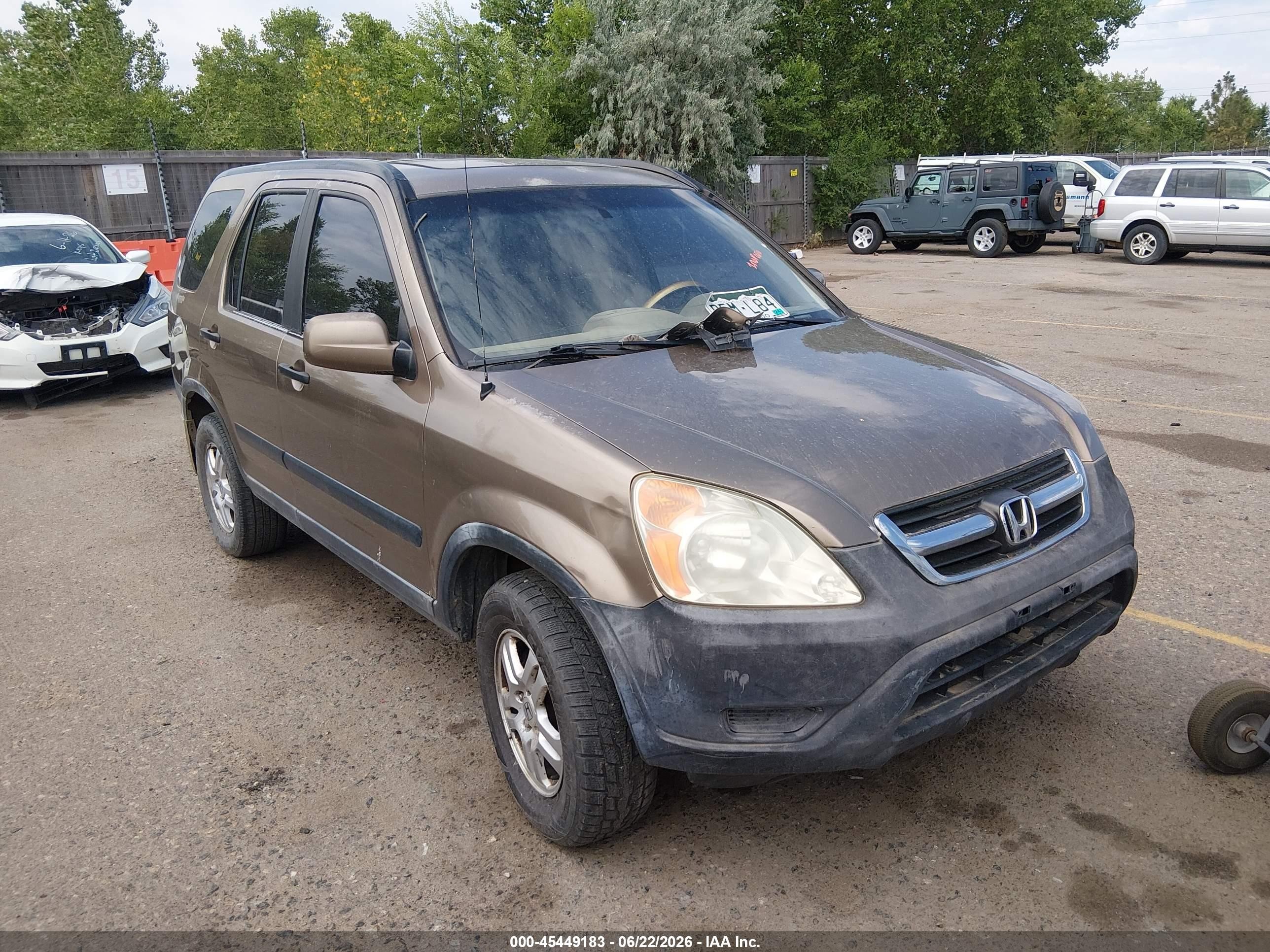 2003 Honda Cr-v Ex Коричневый vin: JHLRD78823C015748
