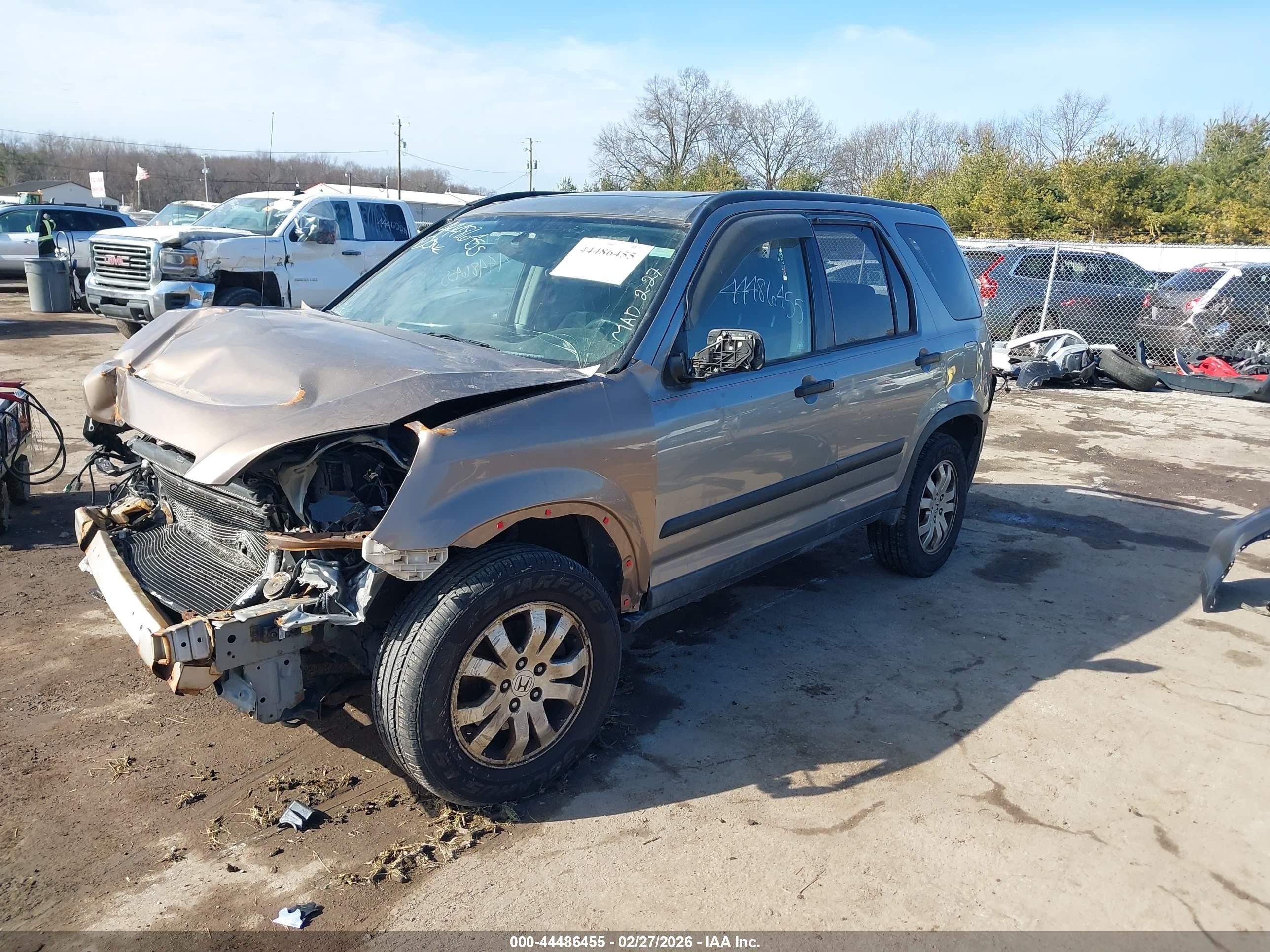 2005 Honda Cr-v Ex Gray vin: JHLRD78825C011606