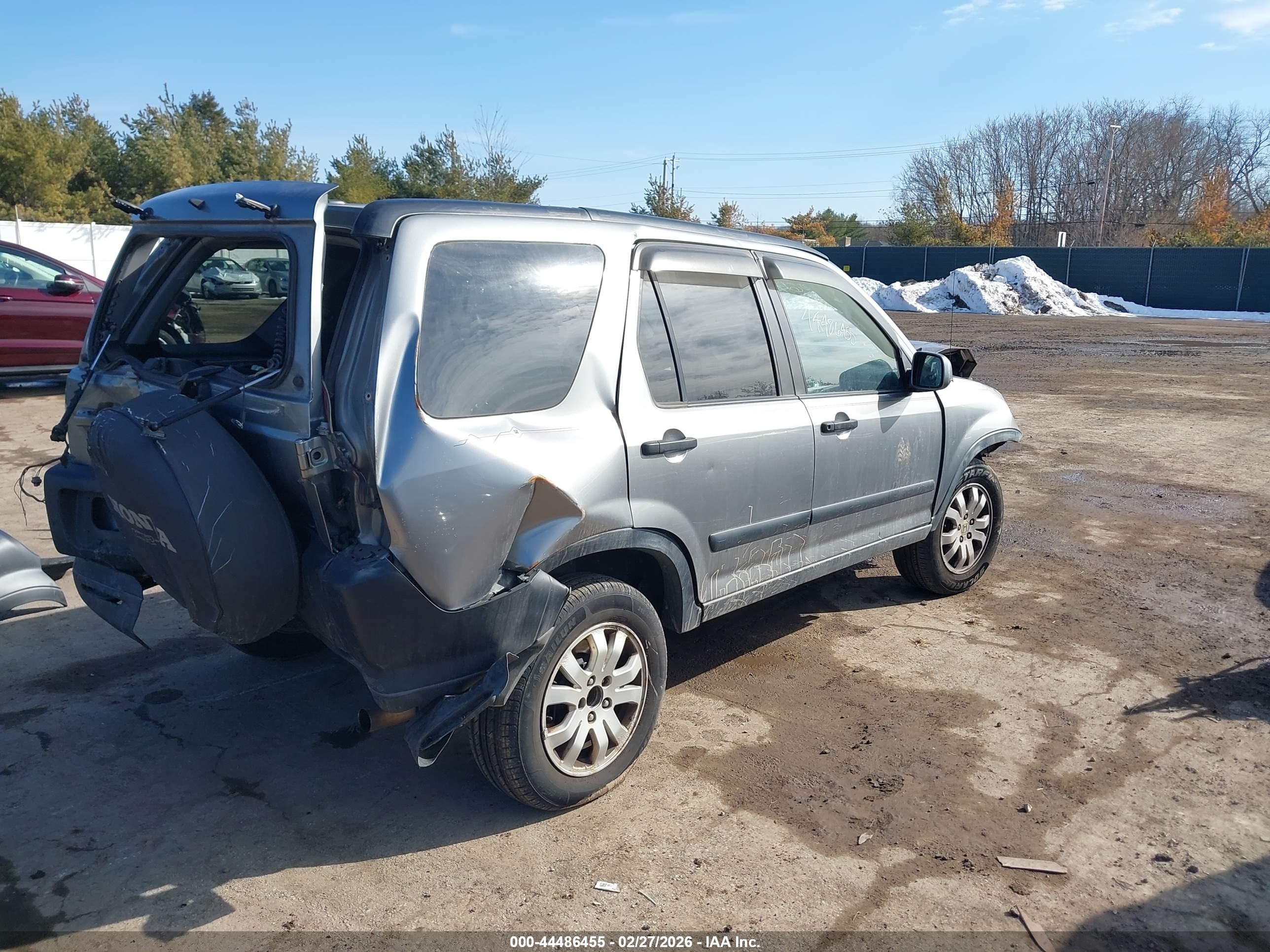 2005 Honda Cr-v Ex Gray vin: JHLRD78825C011606