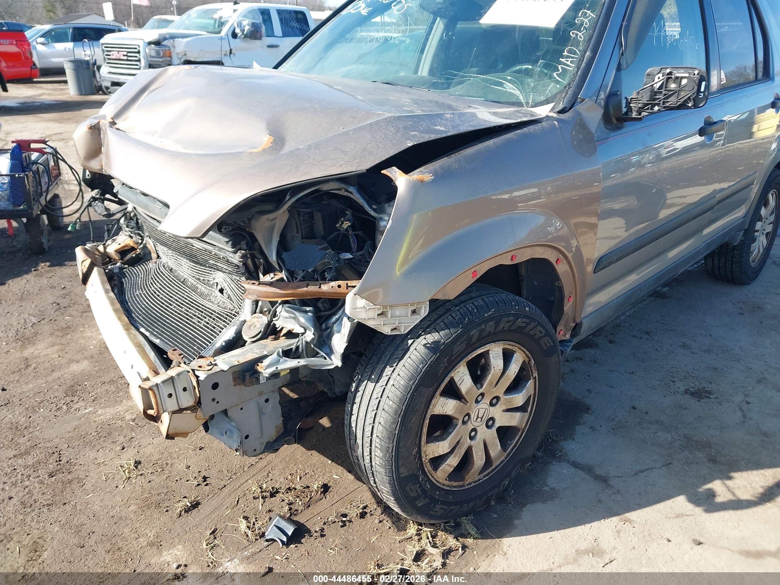 2005 Honda Cr-v Ex Gray vin: JHLRD78825C011606