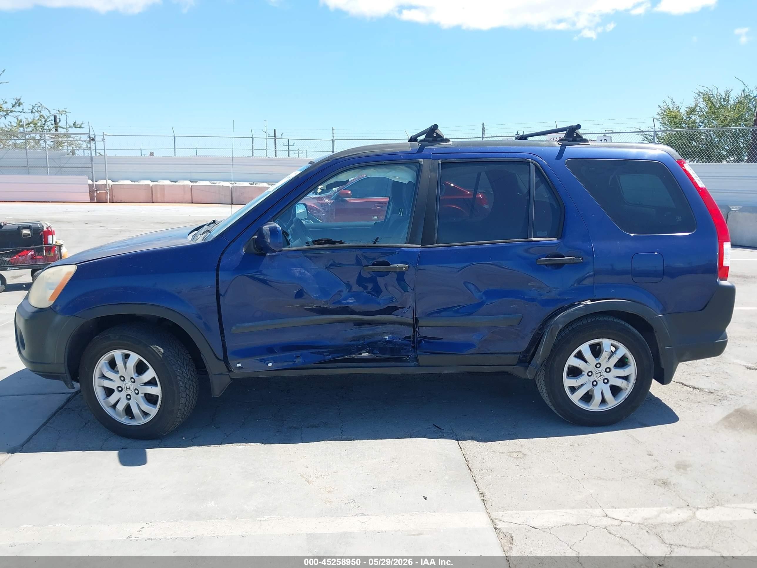 2005 Honda Cr-v Ex Blue vin: JHLRD78825C015560