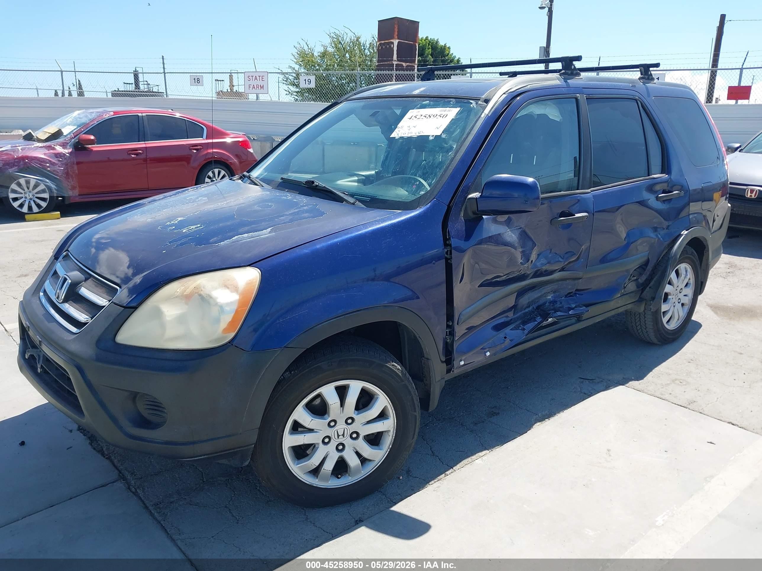 2005 Honda Cr-v Ex Blue vin: JHLRD78825C015560